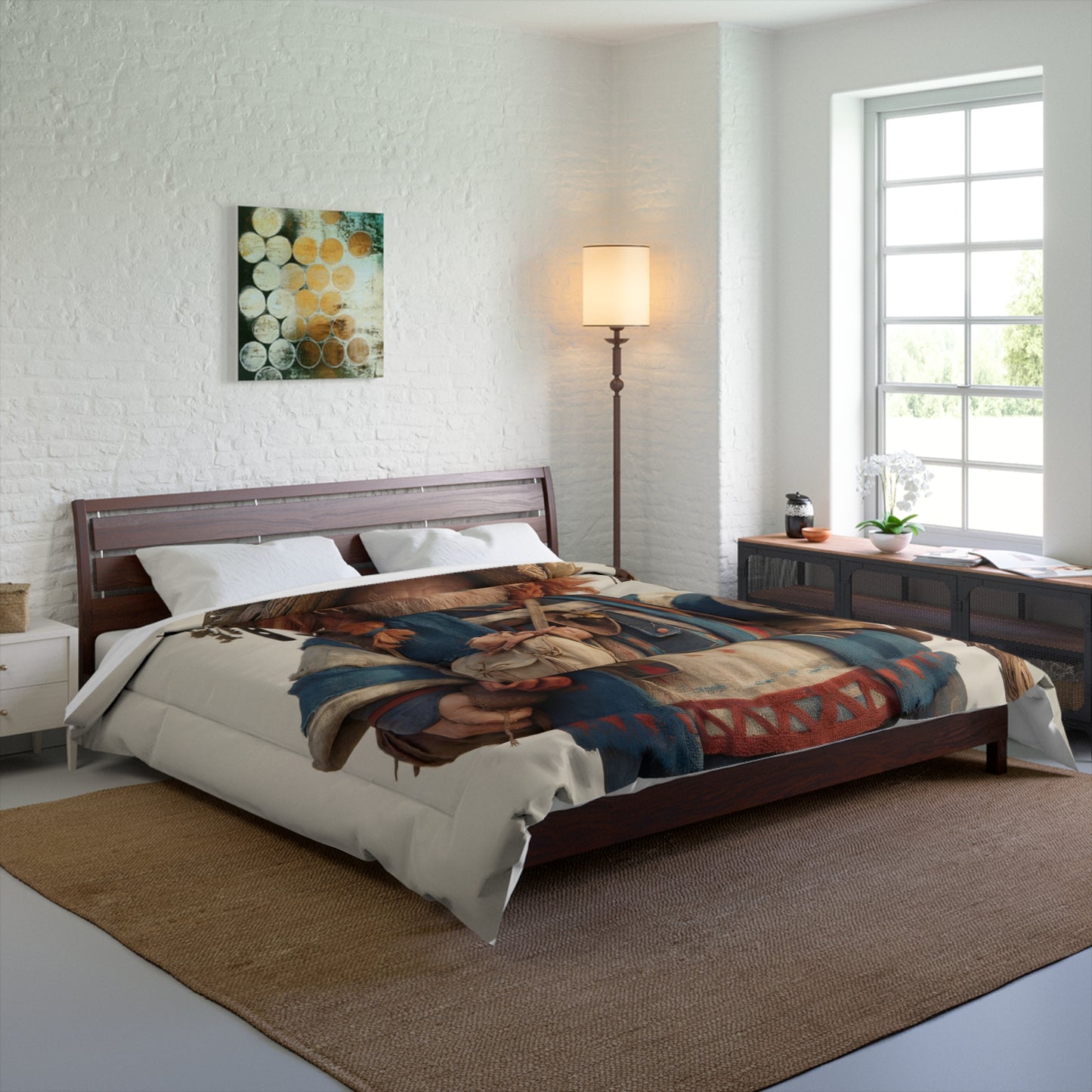 Forest Wise Man Comforter – Woven Moss & Mushroom Trailblazer