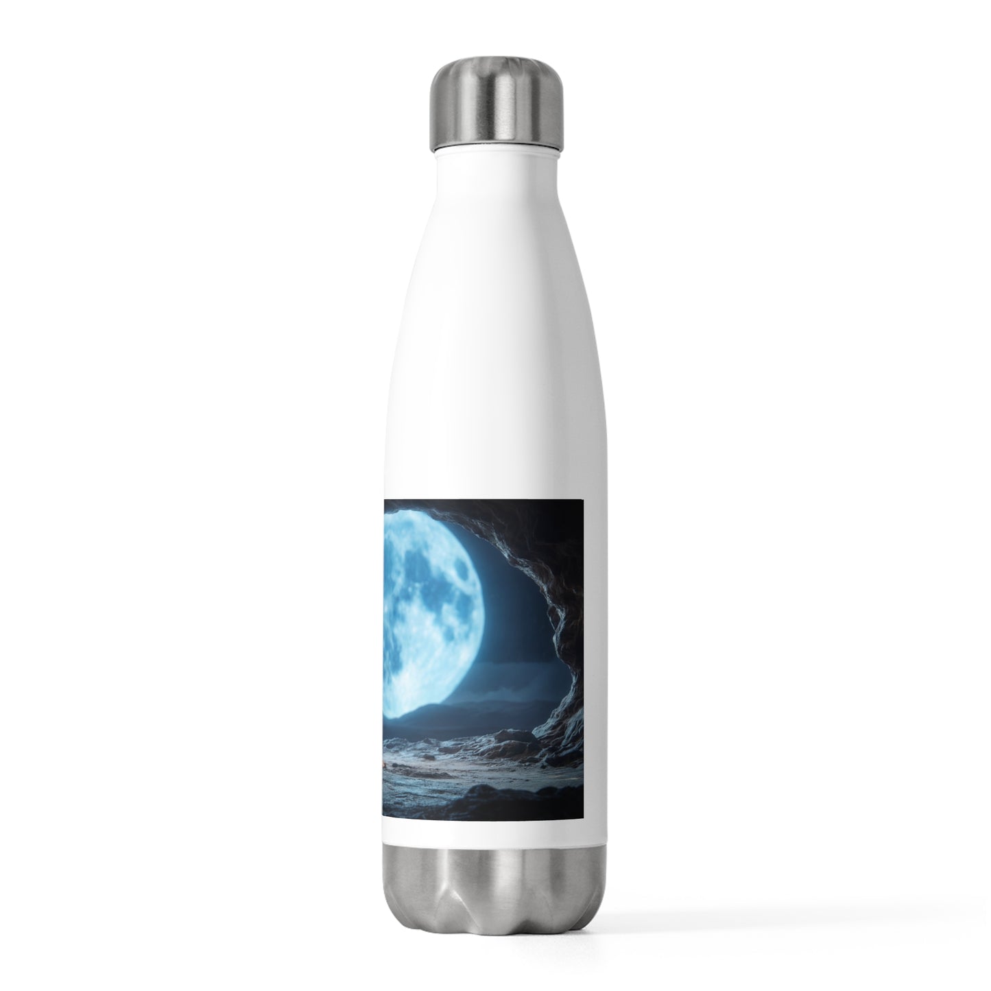 Moonlit Monk Meditation Bottle – Serene Blue Glow Sanctuary