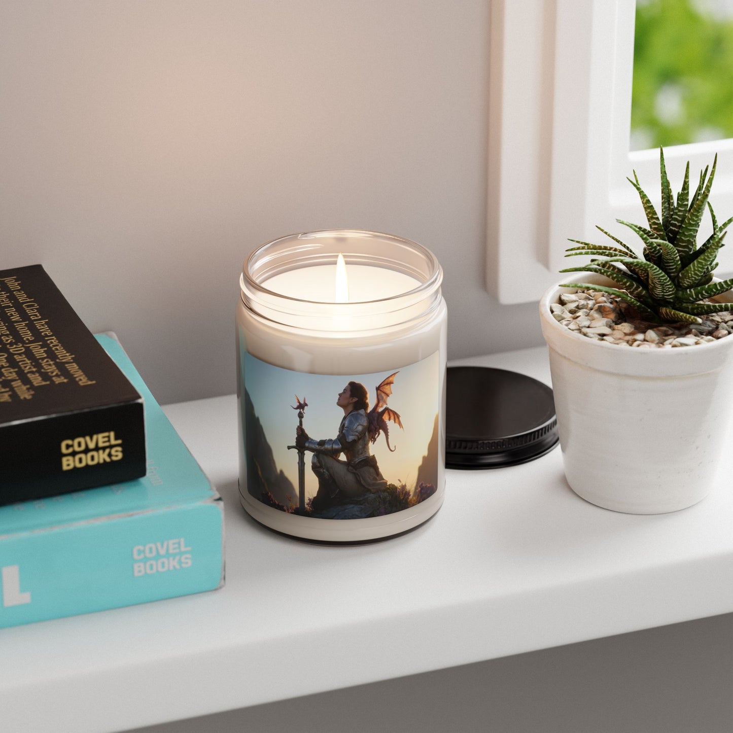 Dragon-Keeper Warrior Scented Soy Candle, 9oz – Sunset Pact on the Crags