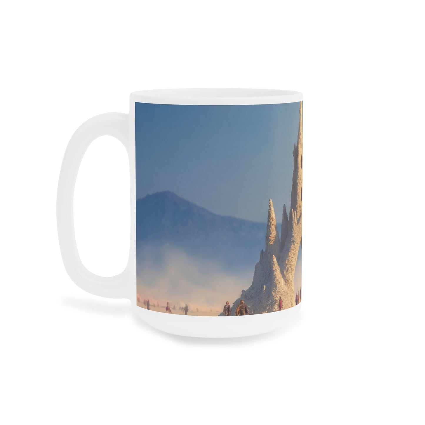 Desert Castle Ceramic Mugs (11oz\15oz\20oz) – Sunlit Sandstone Sentinel