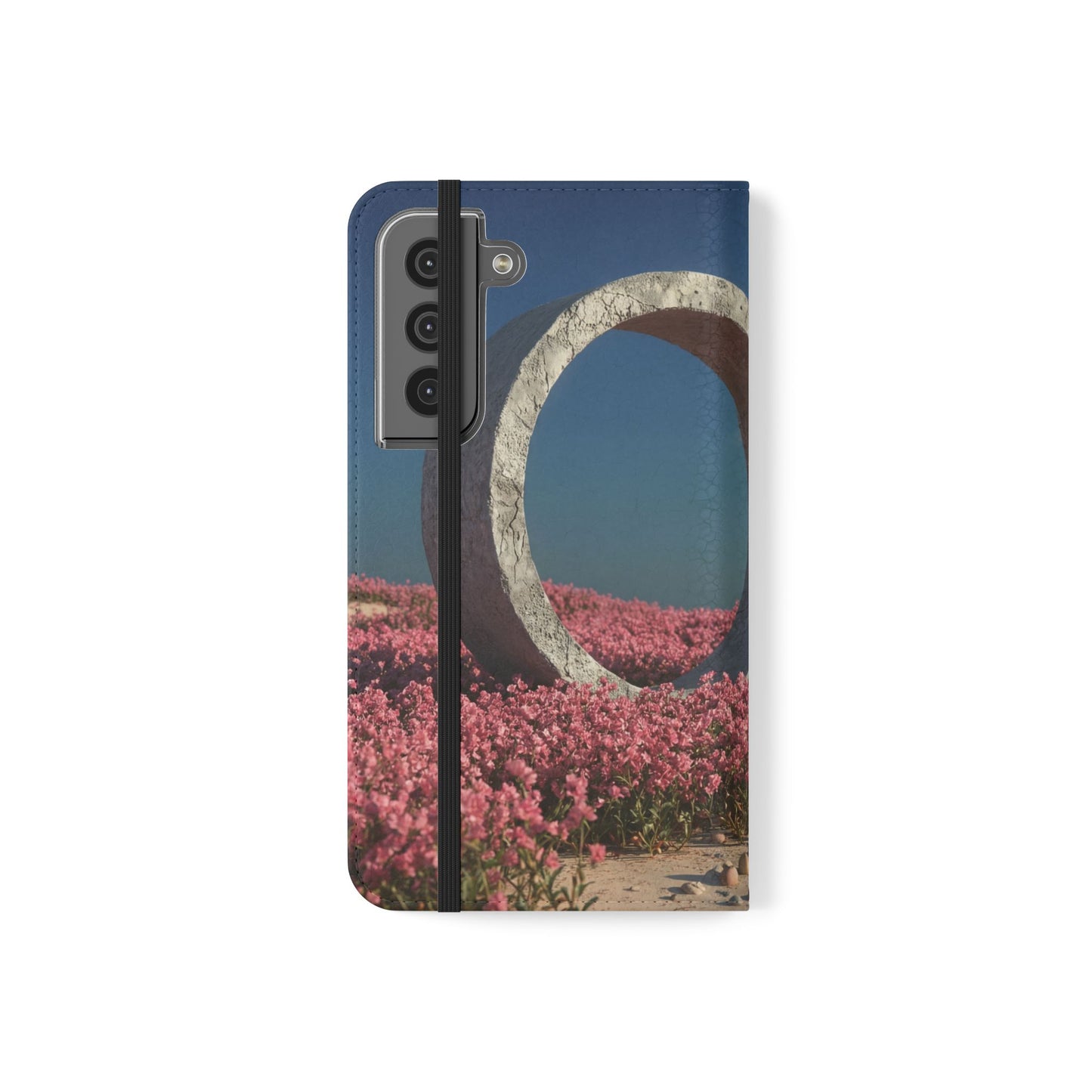 Stone Circle Flip Cases – Pink Flower Field Monument