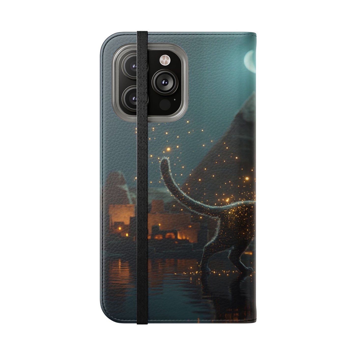 Celestial Vortex Flip Cases – Indigo Cloud Dreamscape