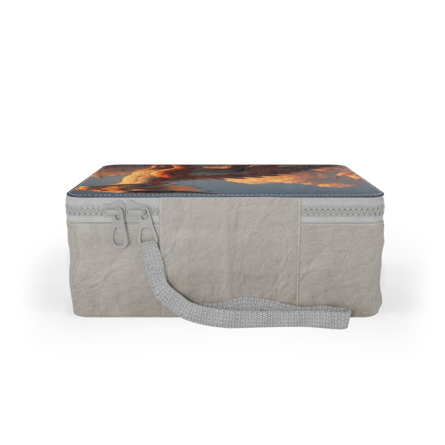 Sunset Sentinel Dragon Paper Lunch Bag – Warm Ember Skywalk