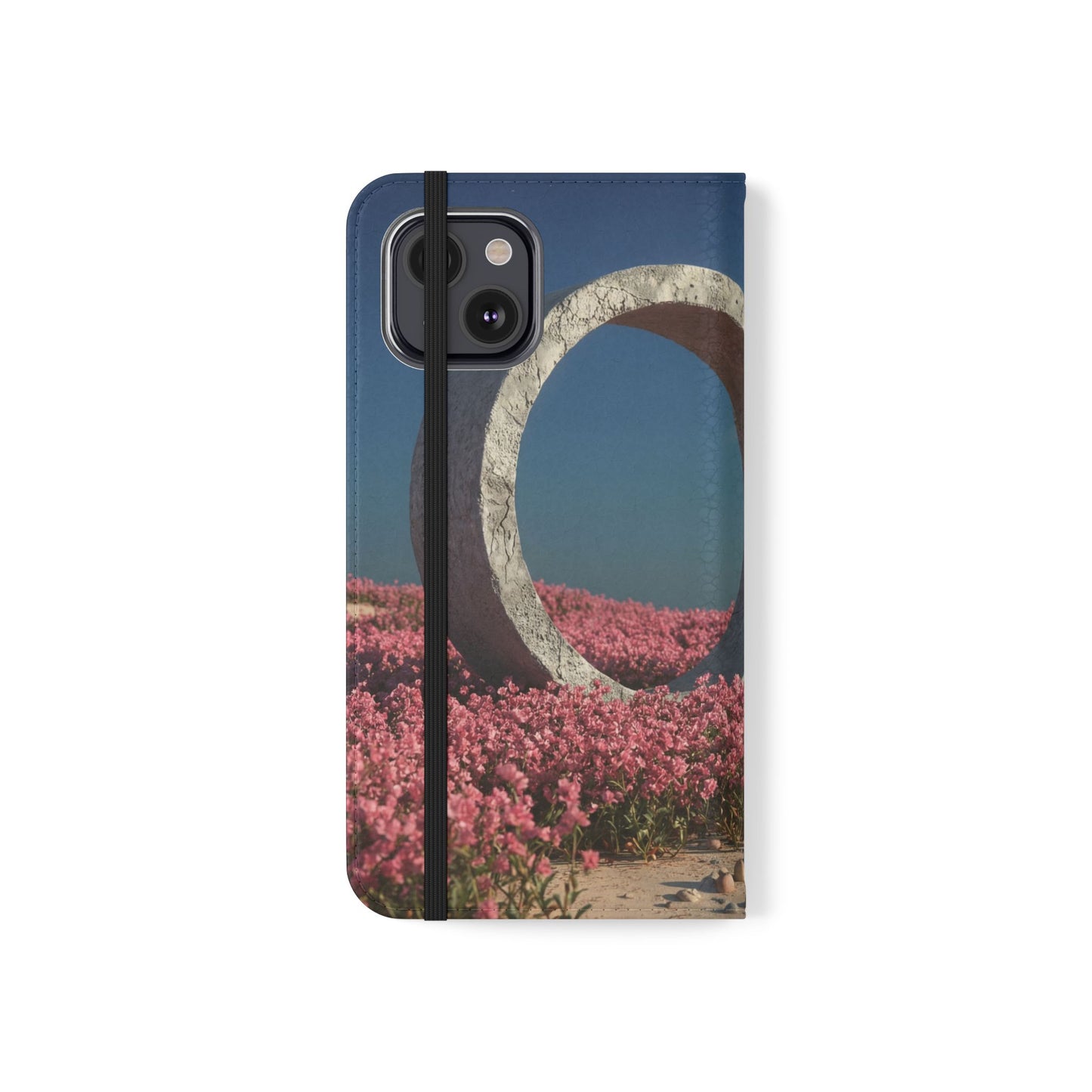 Stone Circle Flip Cases – Pink Flower Field Monument