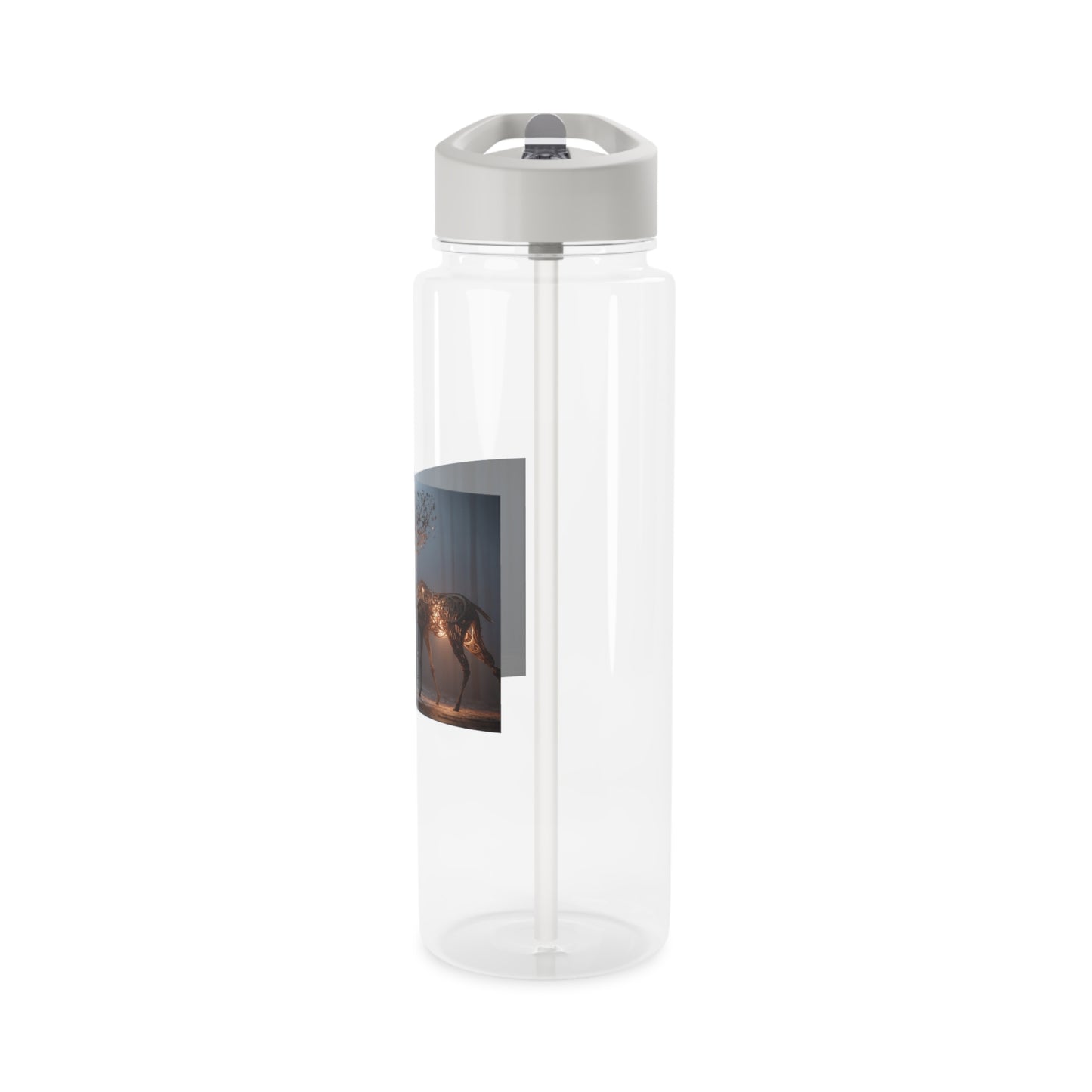 Gear-Heart Deer Tritan Water Bottle – Clockwork Forest Guardian