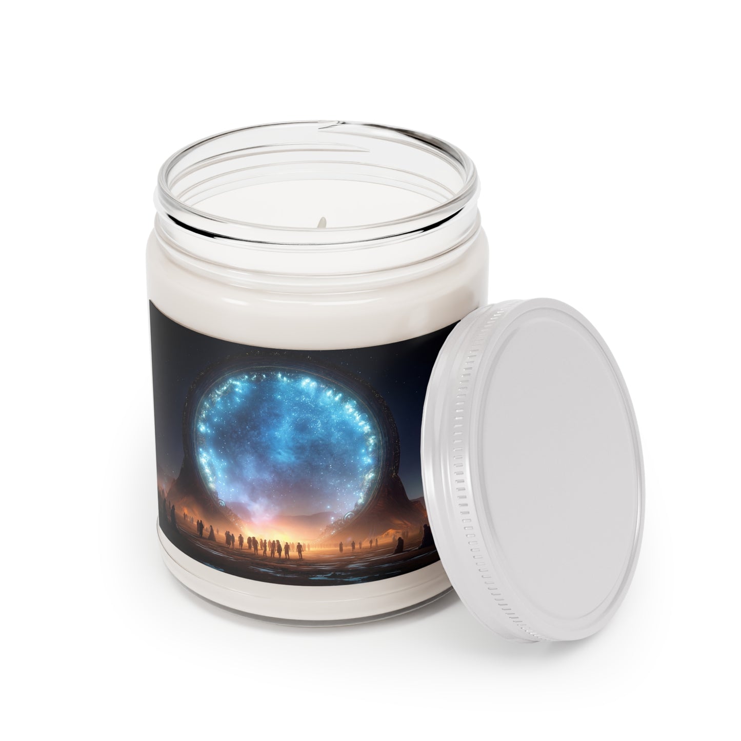Celestial Portal Scented Soy Candles with White Lid, 9oz – Starlight Threshold Ritual