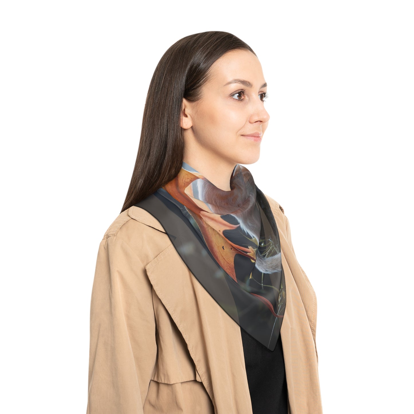 Moonlit Dragoncat Poly Scarf – Whispers of Twilight Dreamscape