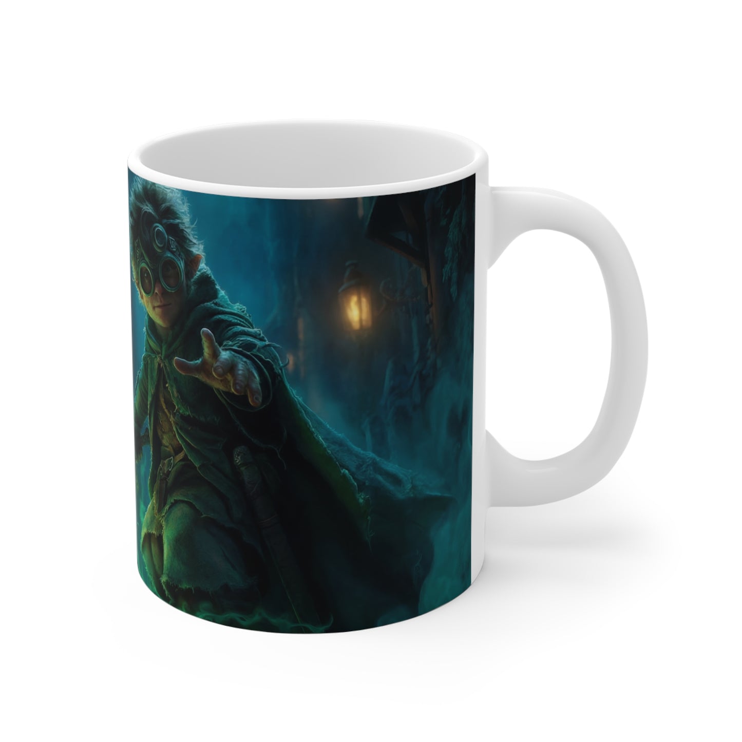 Green Flame Swordbearer Ceramic Mugs (11oz\15oz\20oz) – Midnight Alley Guardian