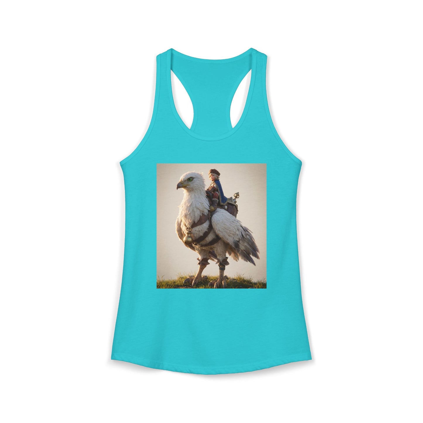 White Griffin Rider Tank – Golden Hour Sentinel Adventure