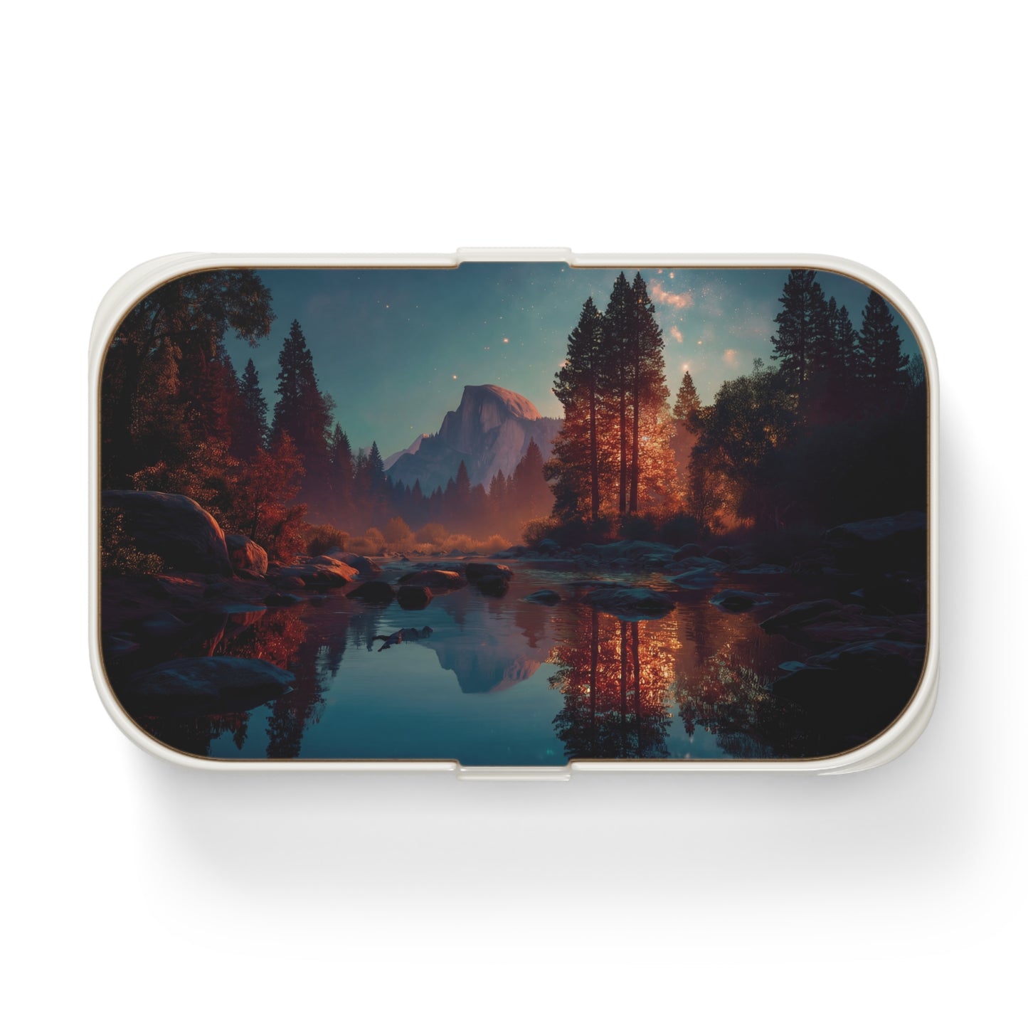 Starlit River Valley Bento Lunch Box – Mirror Reflections of Half Dome