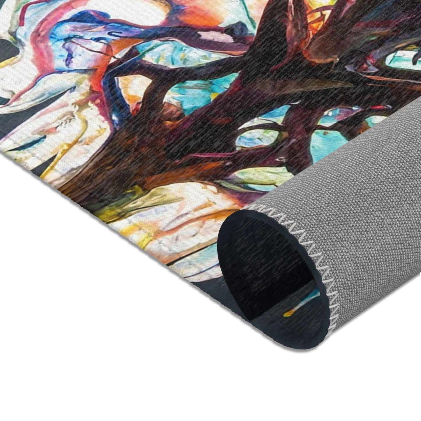 Chromatic Tree of Life Area Rug – Vivid Palette Dreamscape