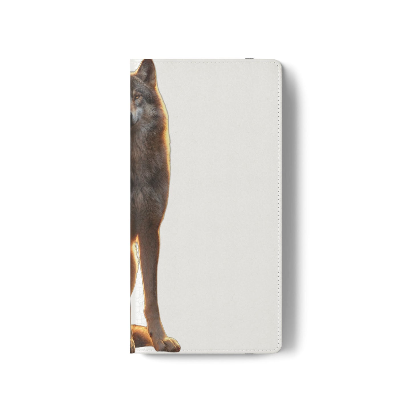 Sunlit Wolf Flip Cases – Golden Hour Sentinel Portrait