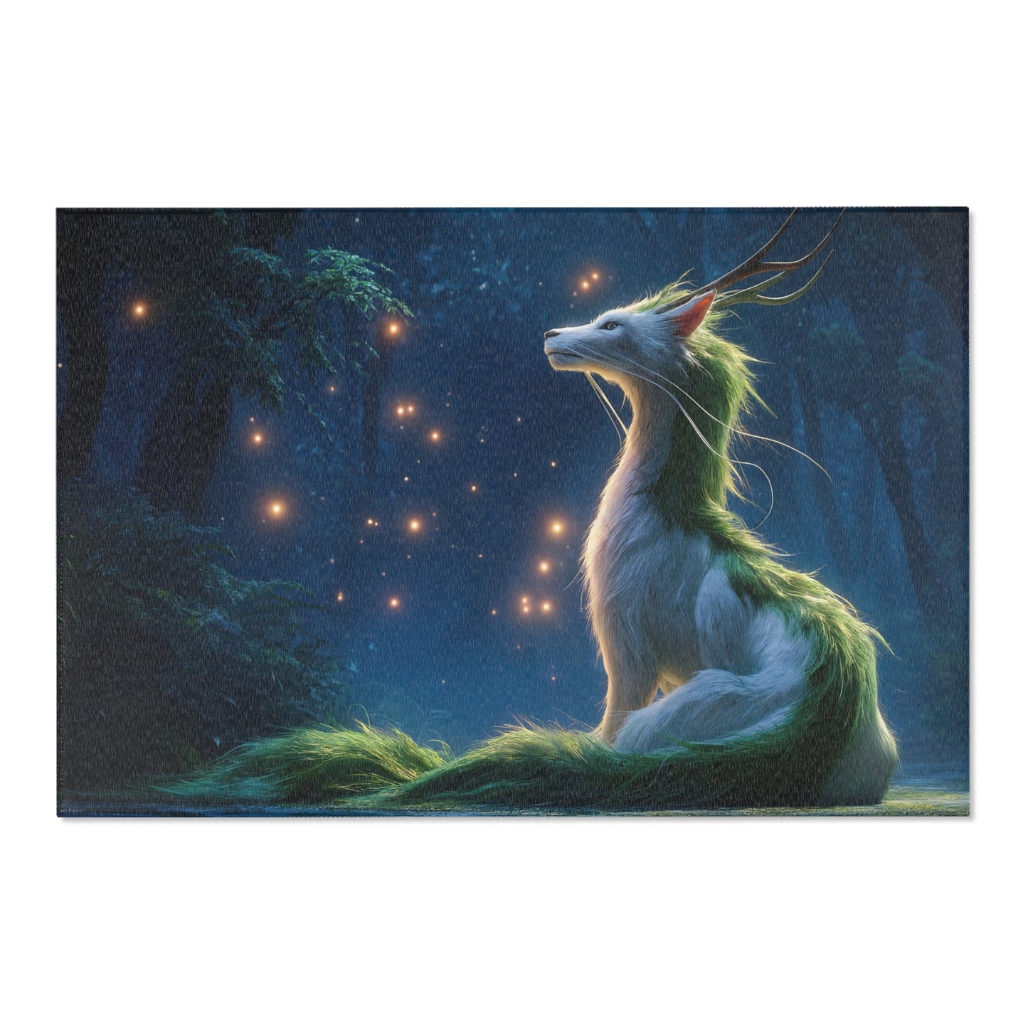 Forest Spirit Fox Area Rugs – Twilight Whispers in Mossy Glen