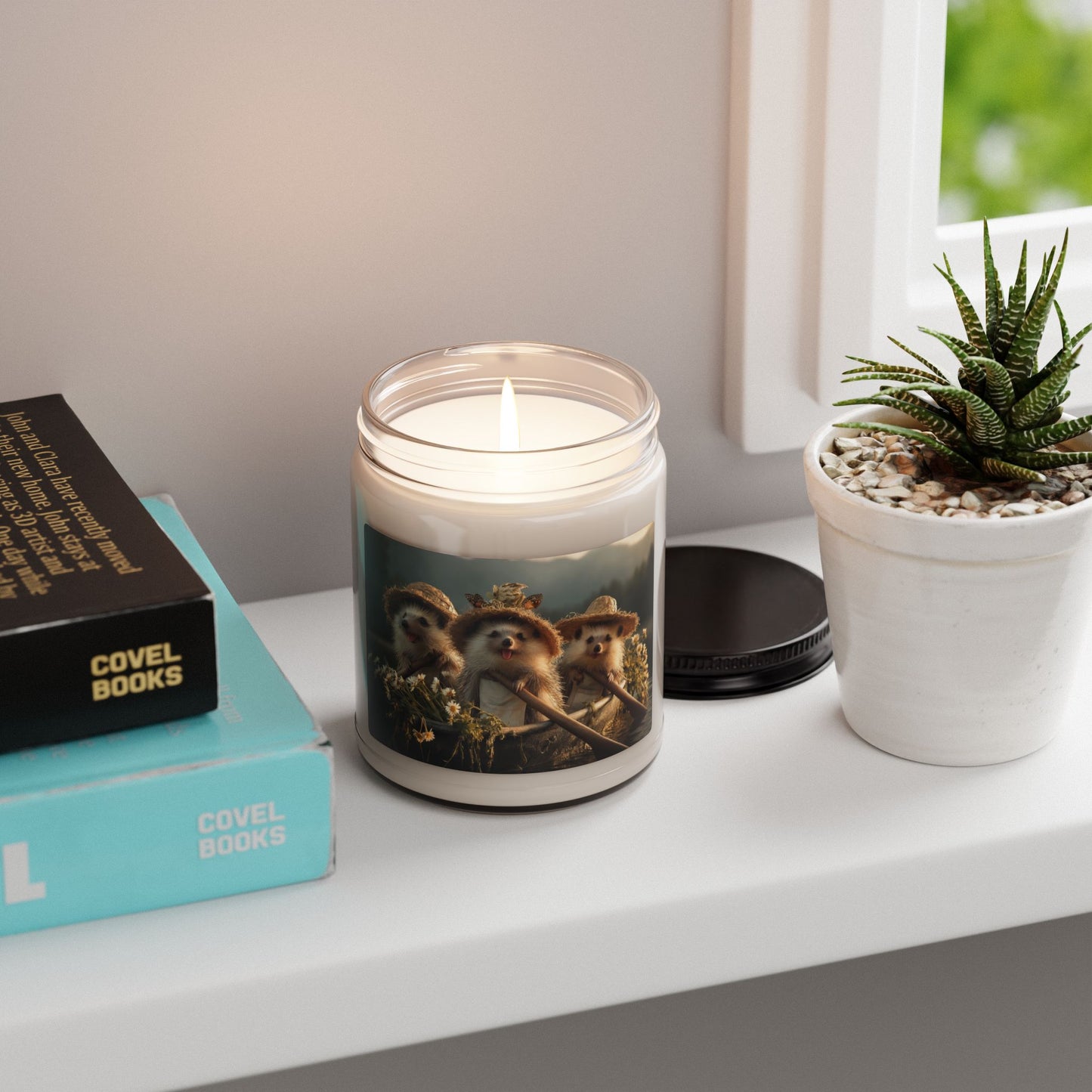 Three Hedgehog Rowers Scented Soy Candle, 9oz – Golden Hour Meadow Adventure