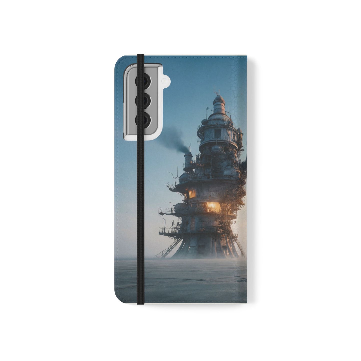 Steam-Stack Tower Flip Cases – Industrial Dawn Sentinel