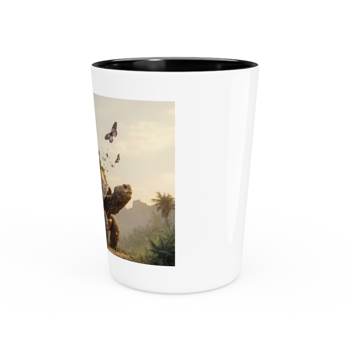 Castle on the Turtle Shot Glass – Sunlit Jungle Sanctuary