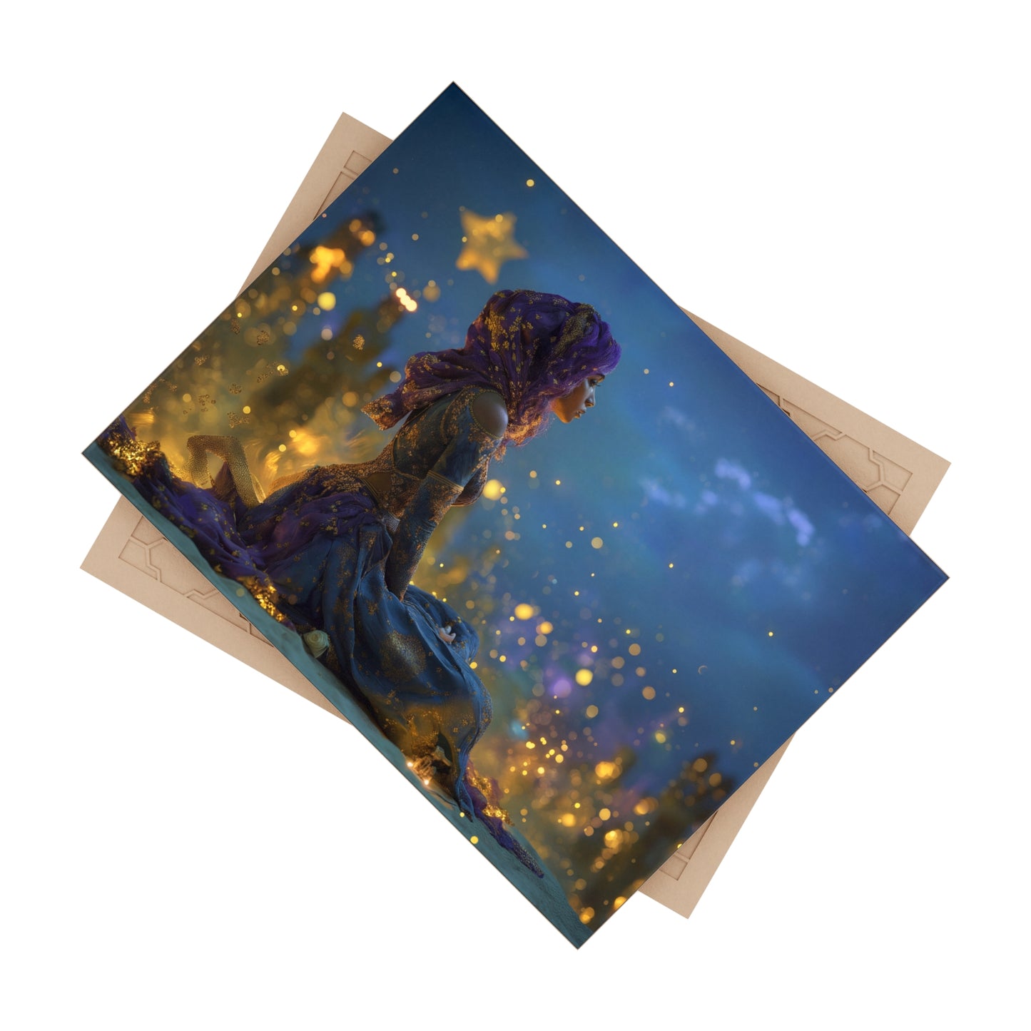 Starlit Sage Ceramic Photo Tile – Whispering Night’s Quiet Majesty