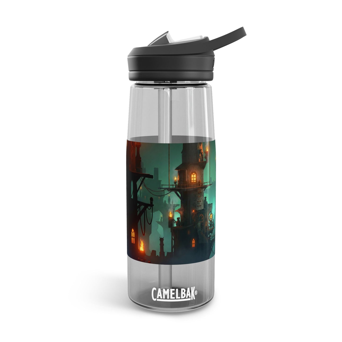 Gilded Sky Cities CamelBak Eddy® Water Bottle, 20oz\25oz – Warm Light Through Misty Peaks
