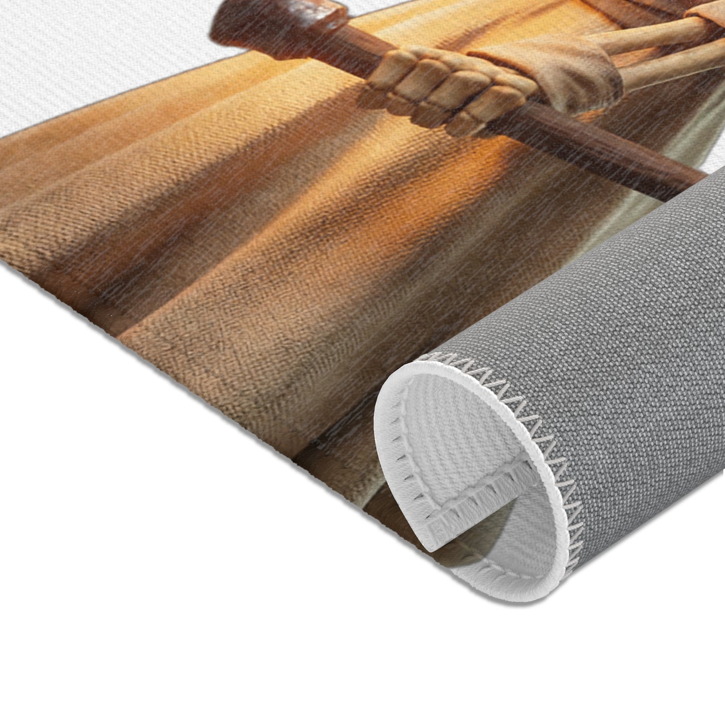 Lantern-Bearing Sentinel Area Rugs – Hooded Grim Reaper Guardian Floor Cover