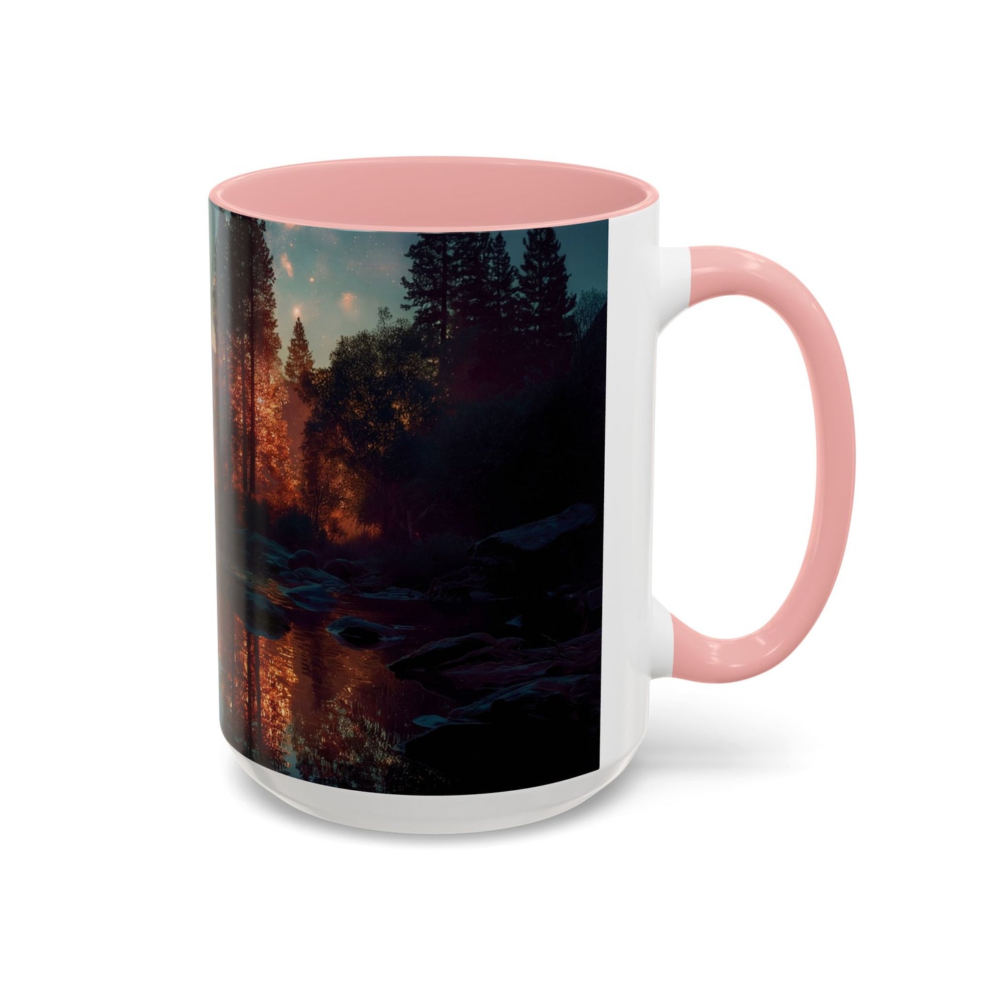 Celestial Reflections Accent Coffee Mug (11, 15oz) – Half Dome’s Starlit Mirror