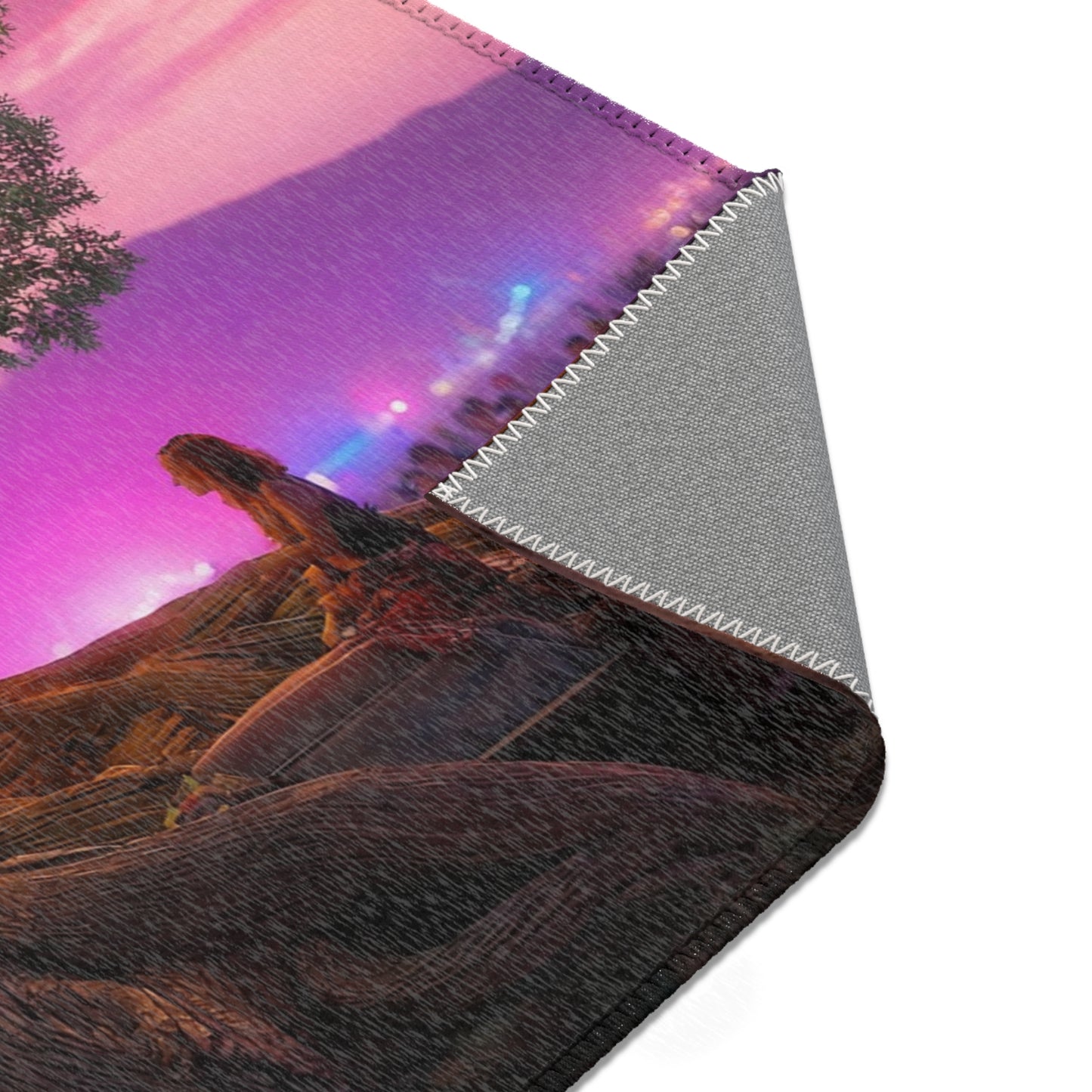 Celestial Tree Area Rugs – Twilight Gathering Under Neon Canopy