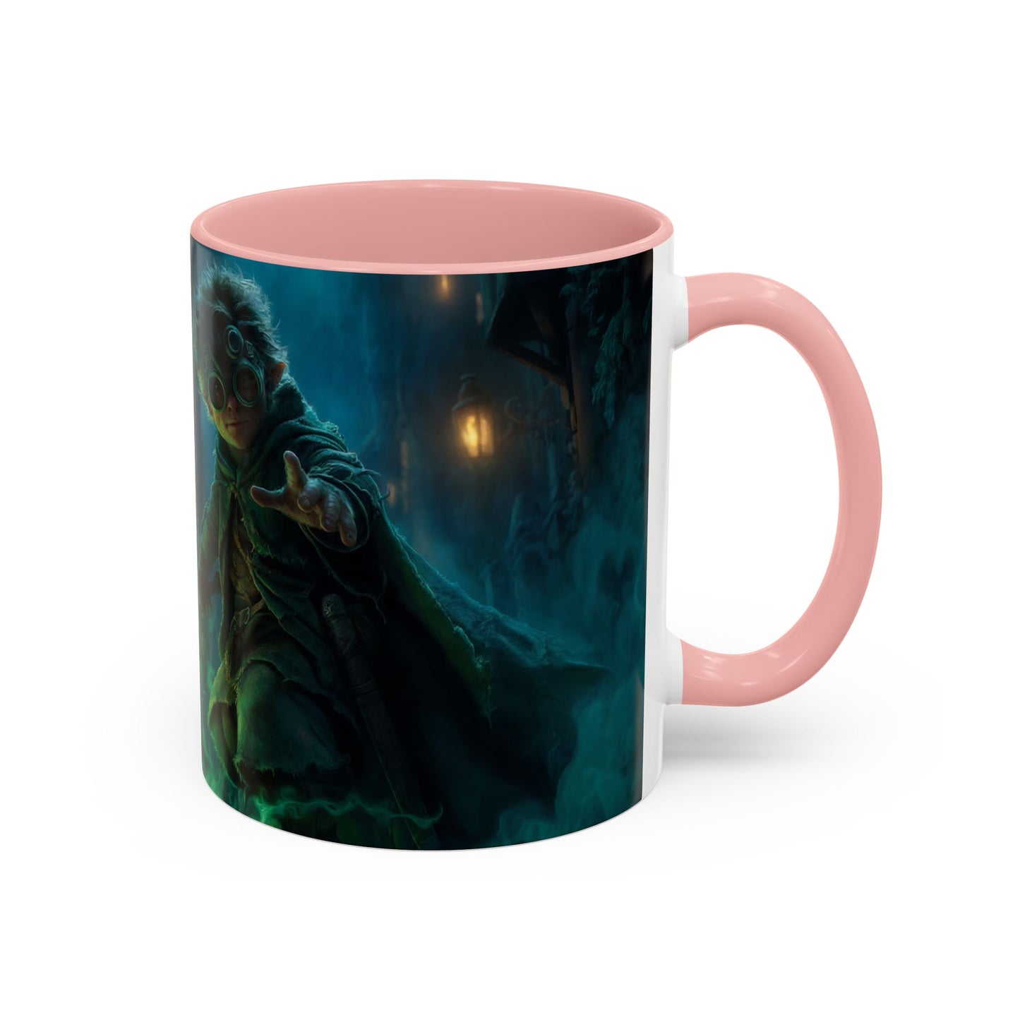 Glimmerblade Gnome Mug – Emerald Spirit Knight Coffee Cup