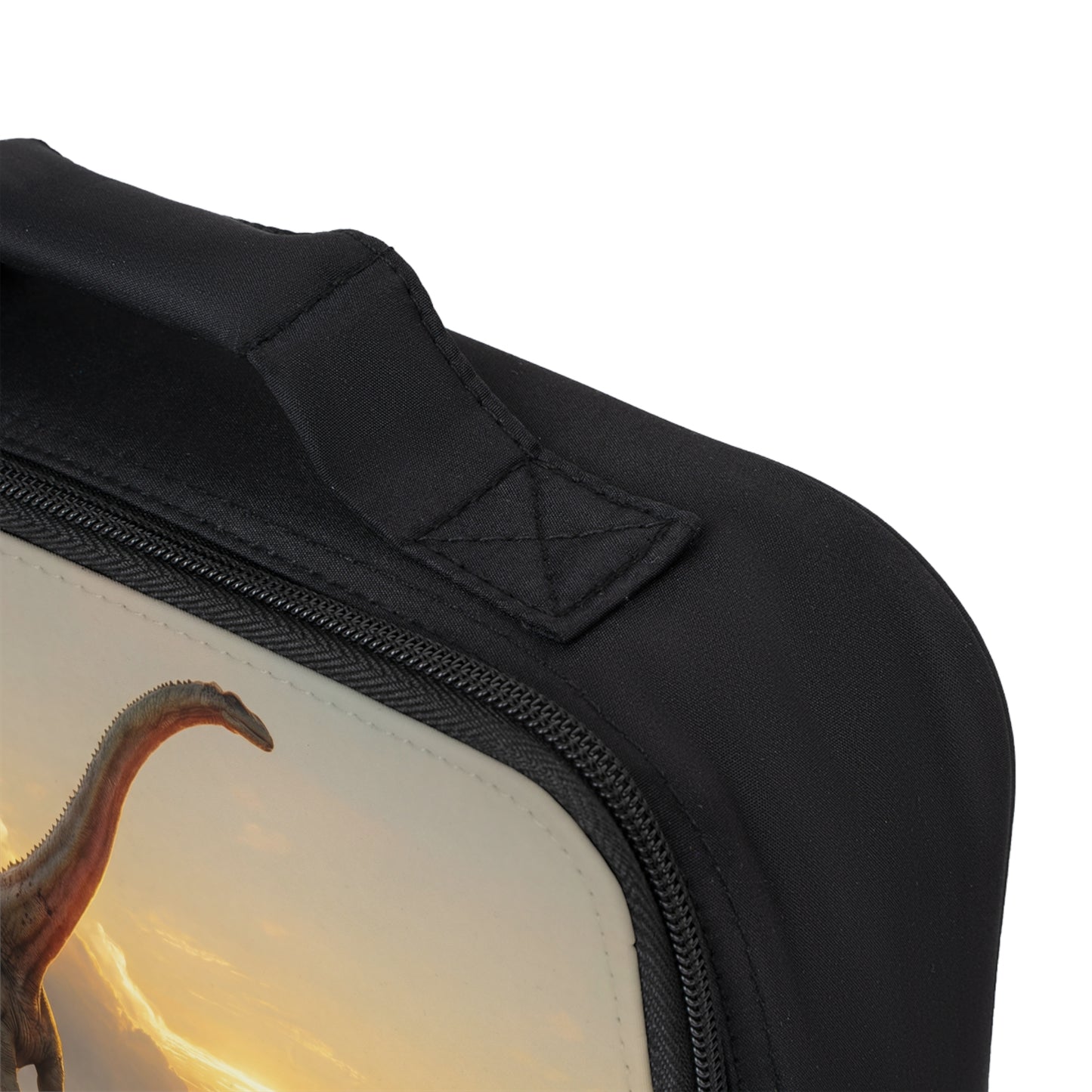 Dinosaur Dawn Lunch Bag – Prehistoric Serenity at Sunset