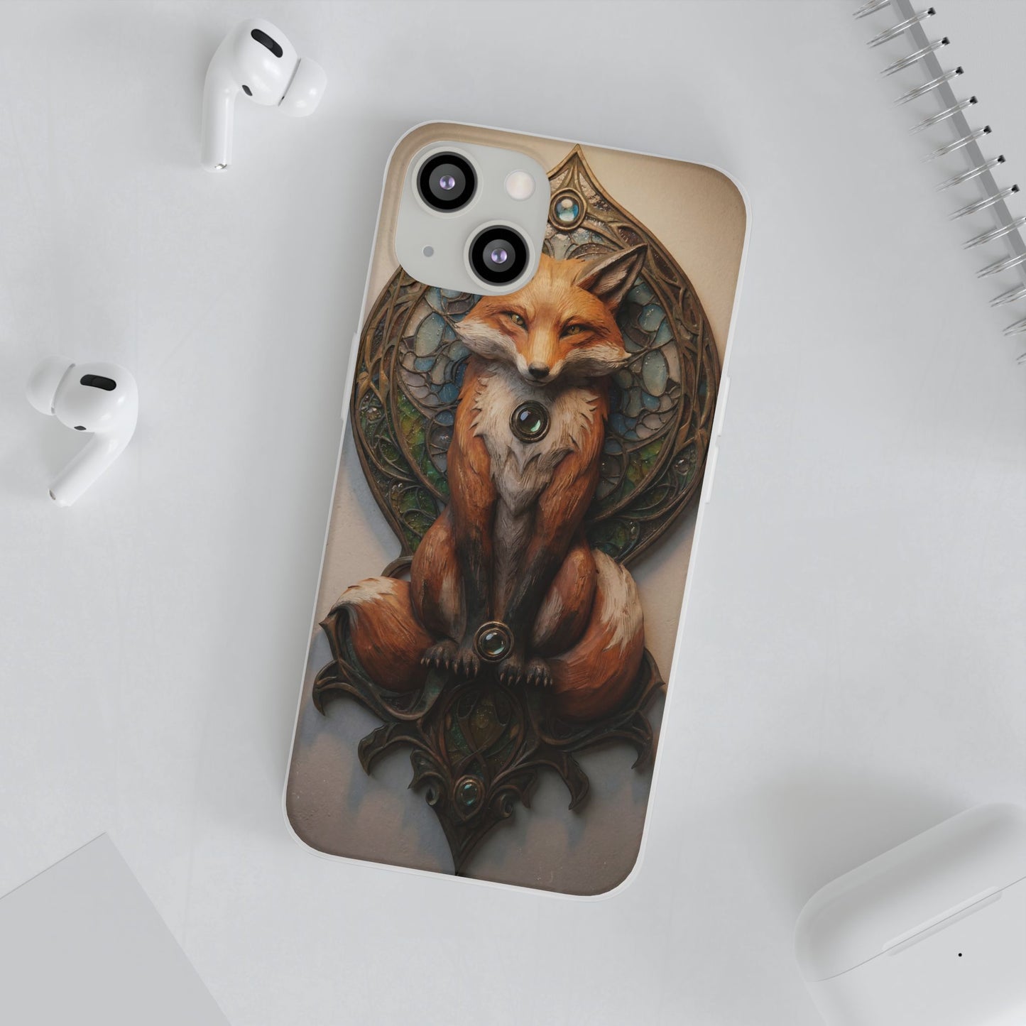 Fox Sentinel Flexi Cases – Amber Glow Through Stained Glass