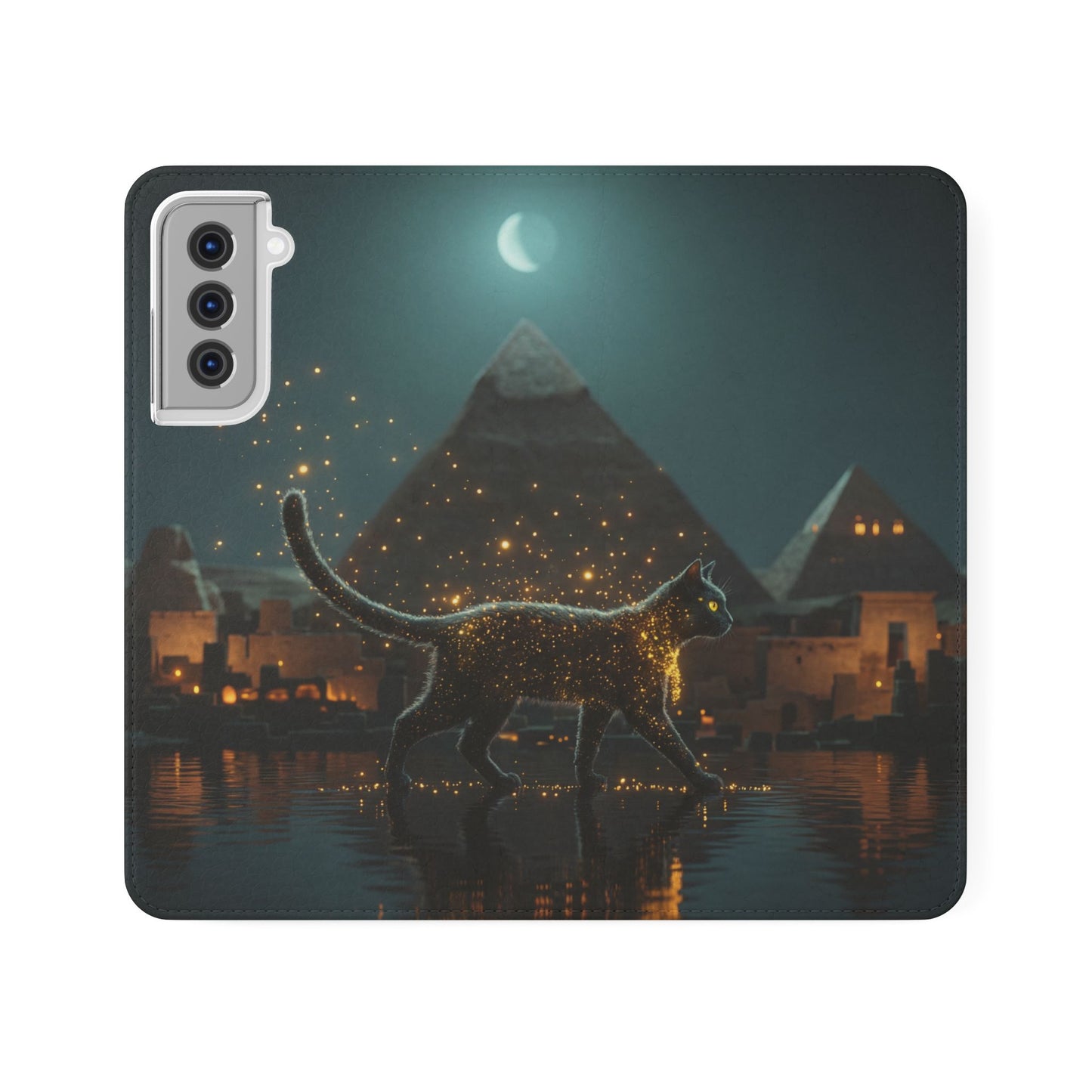 Celestial Vortex Flip Cases – Indigo Cloud Dreamscape