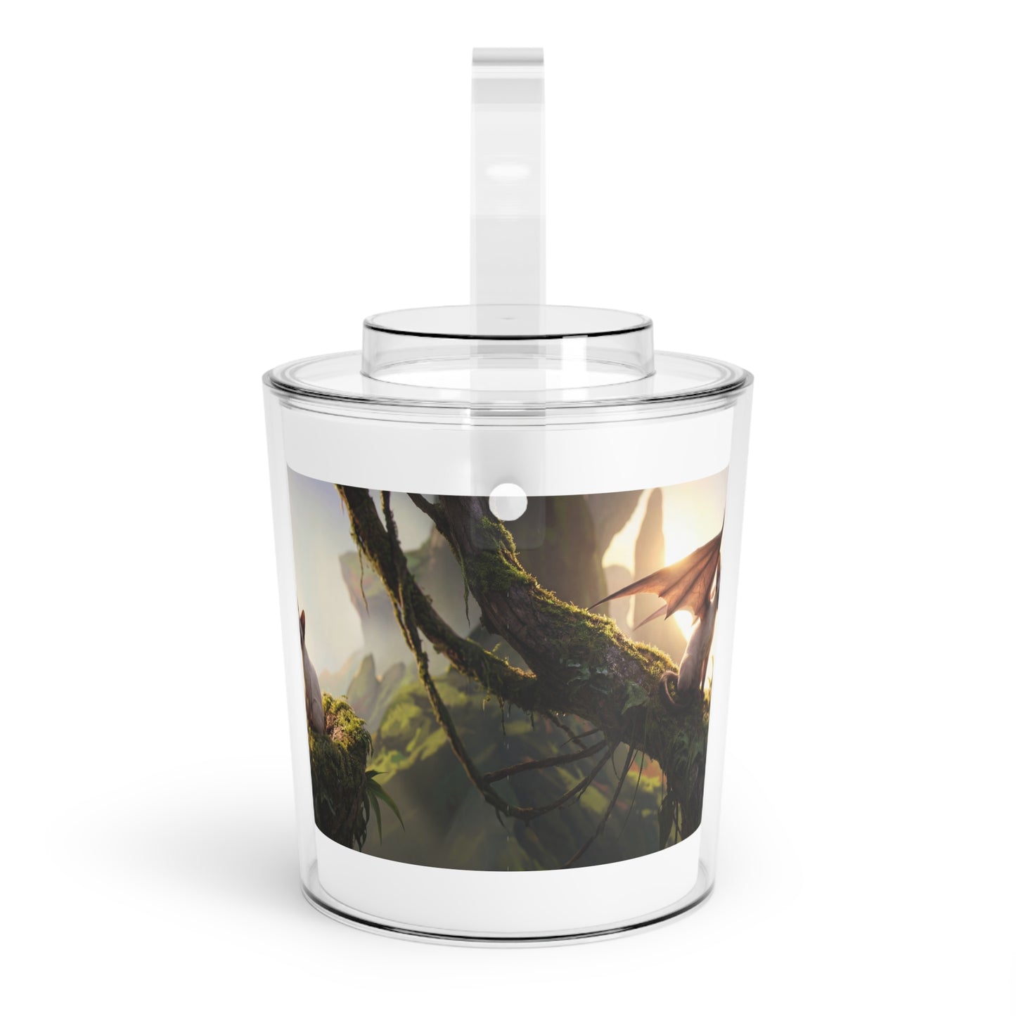 Winged Siamese Kittens Ice Bucket with Tongs – Dawn’s Whispering Grove