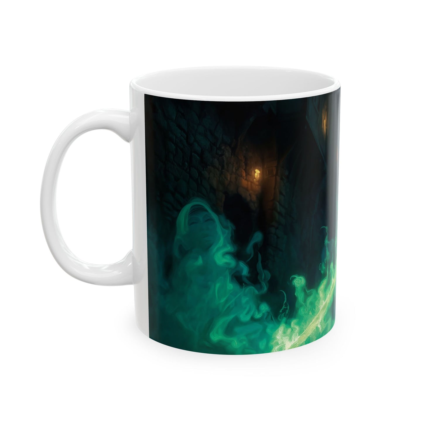Goblin with Green Sword Ceramic Mug – Midnight Alley Magic