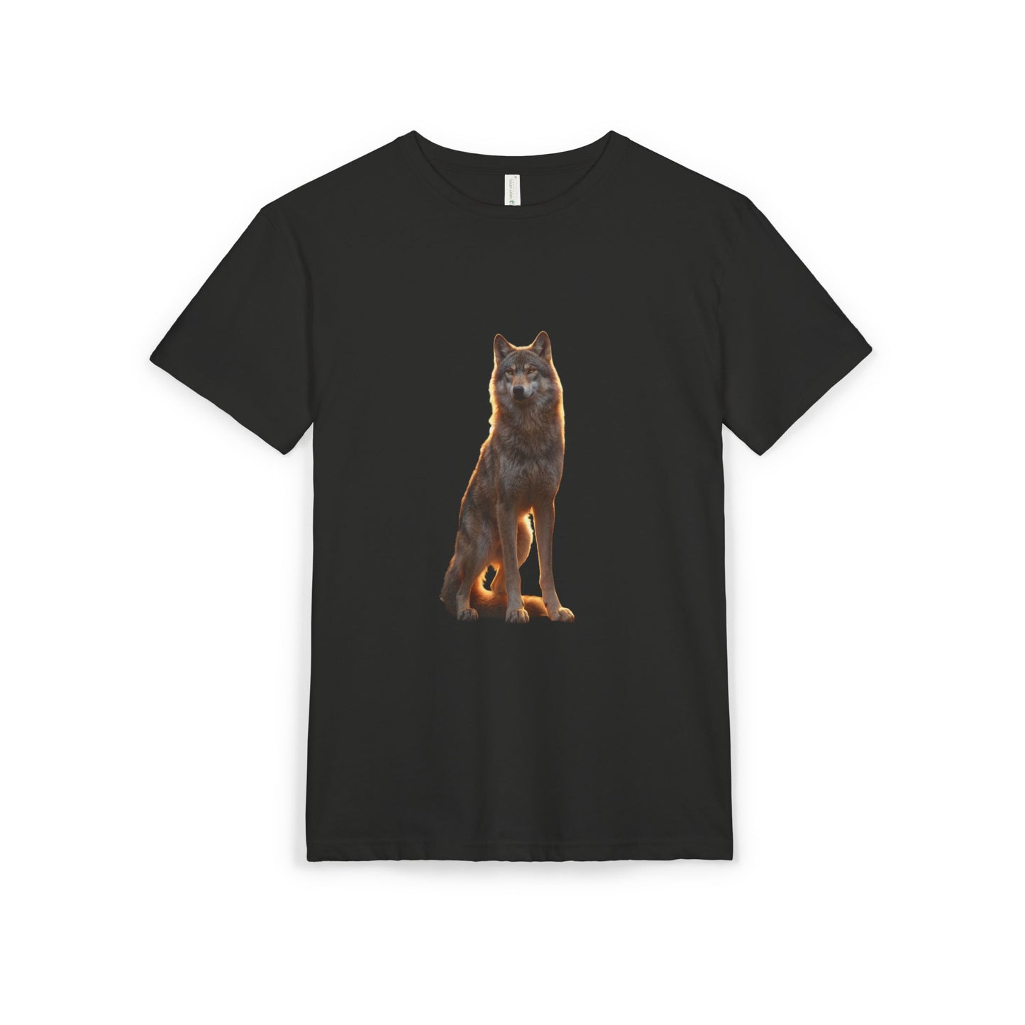 Golden Hour Wolf Unisex Sueded T-Shirt – Sentinel at Twilight’s Edge