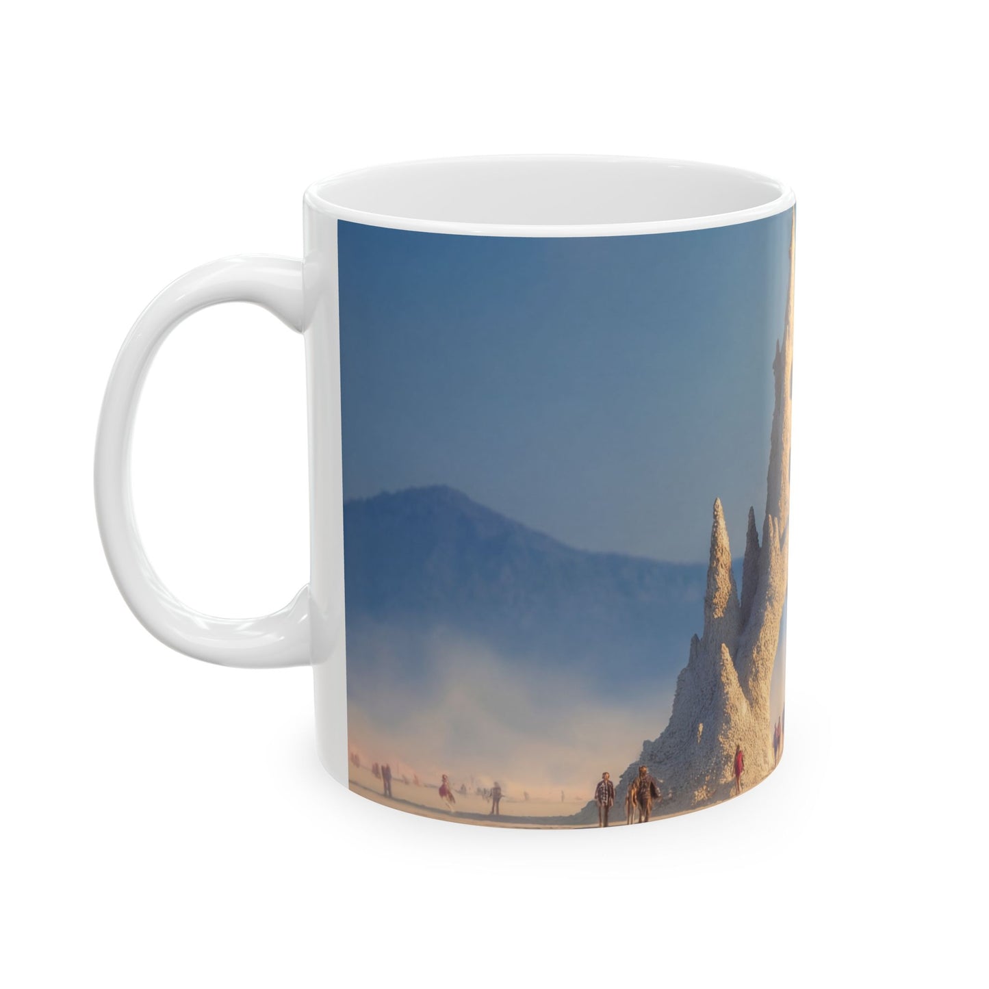 Desert Castle Ceramic Mug – Sunlit Sandstone Gateway