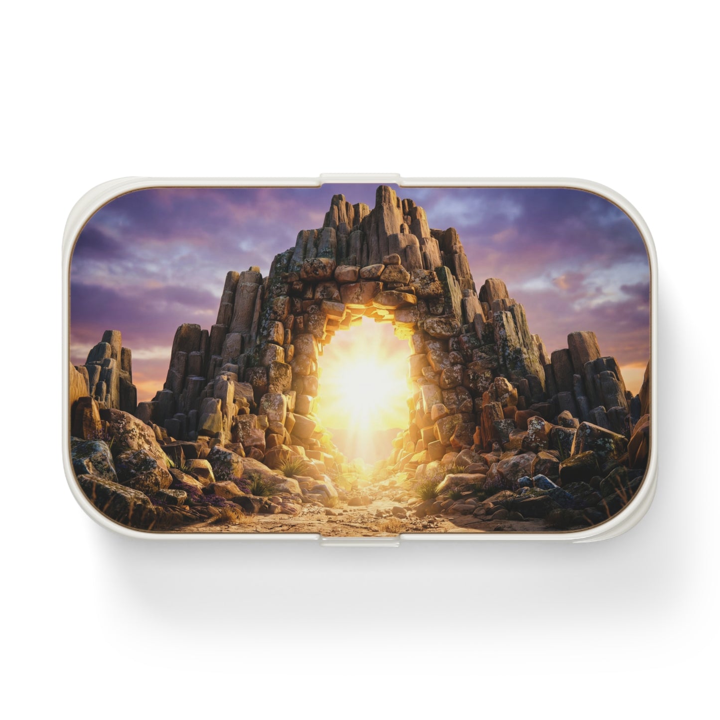 Celestial Stone Archway Bento Lunch Box – Portal to Golden Dawn