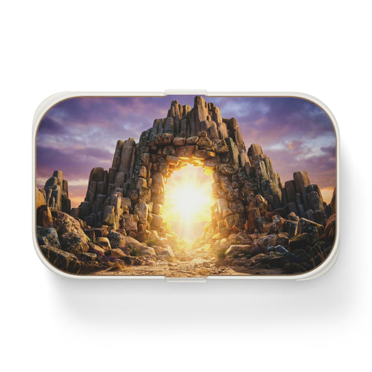 Celestial Stone Archway Bento Lunch Box – Portal to Golden Dawn