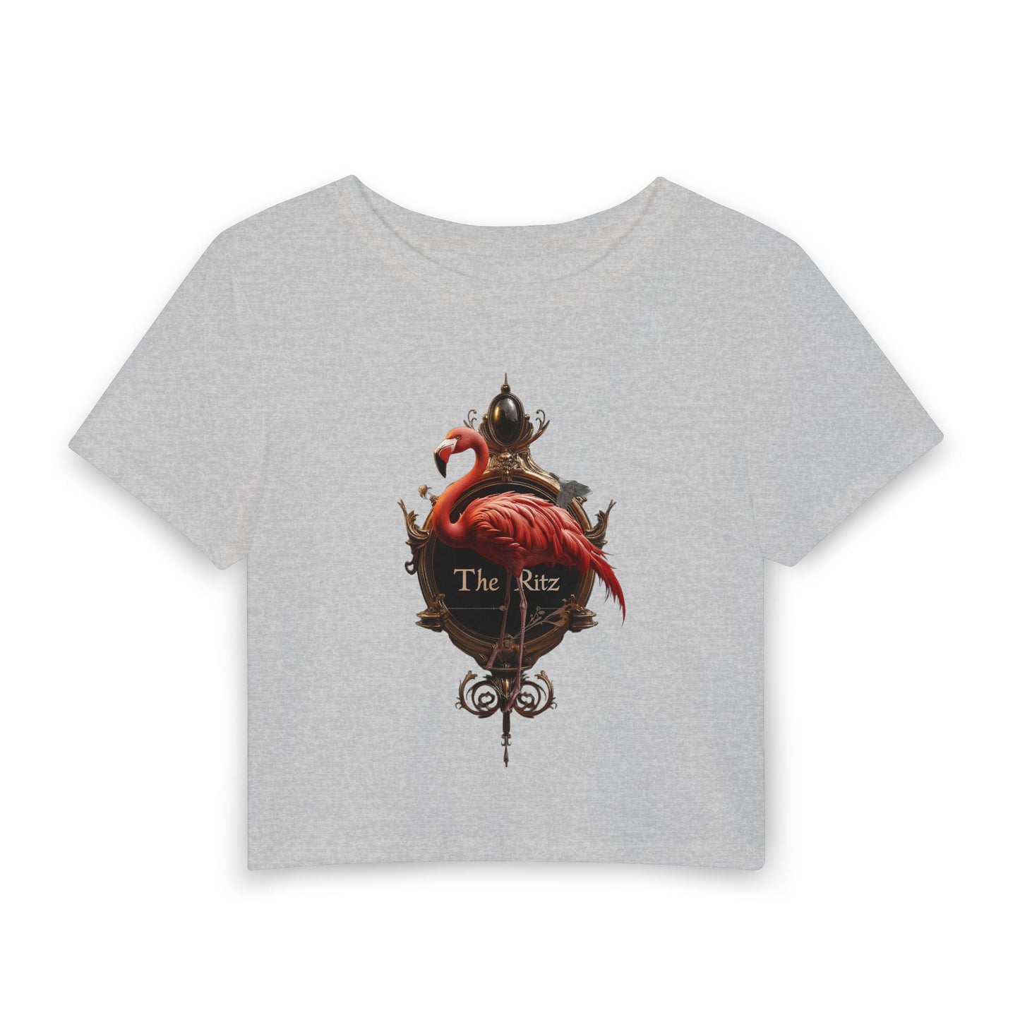 Regal Flamingo The Ritz Baby Tee – Gilded Portrait Tee