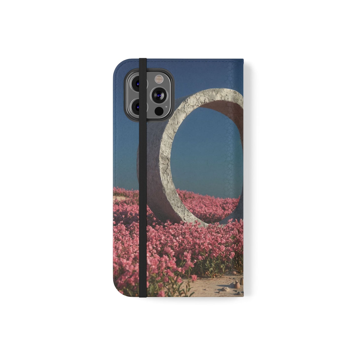 Stone Circle Flip Cases – Pink Flower Field Monument