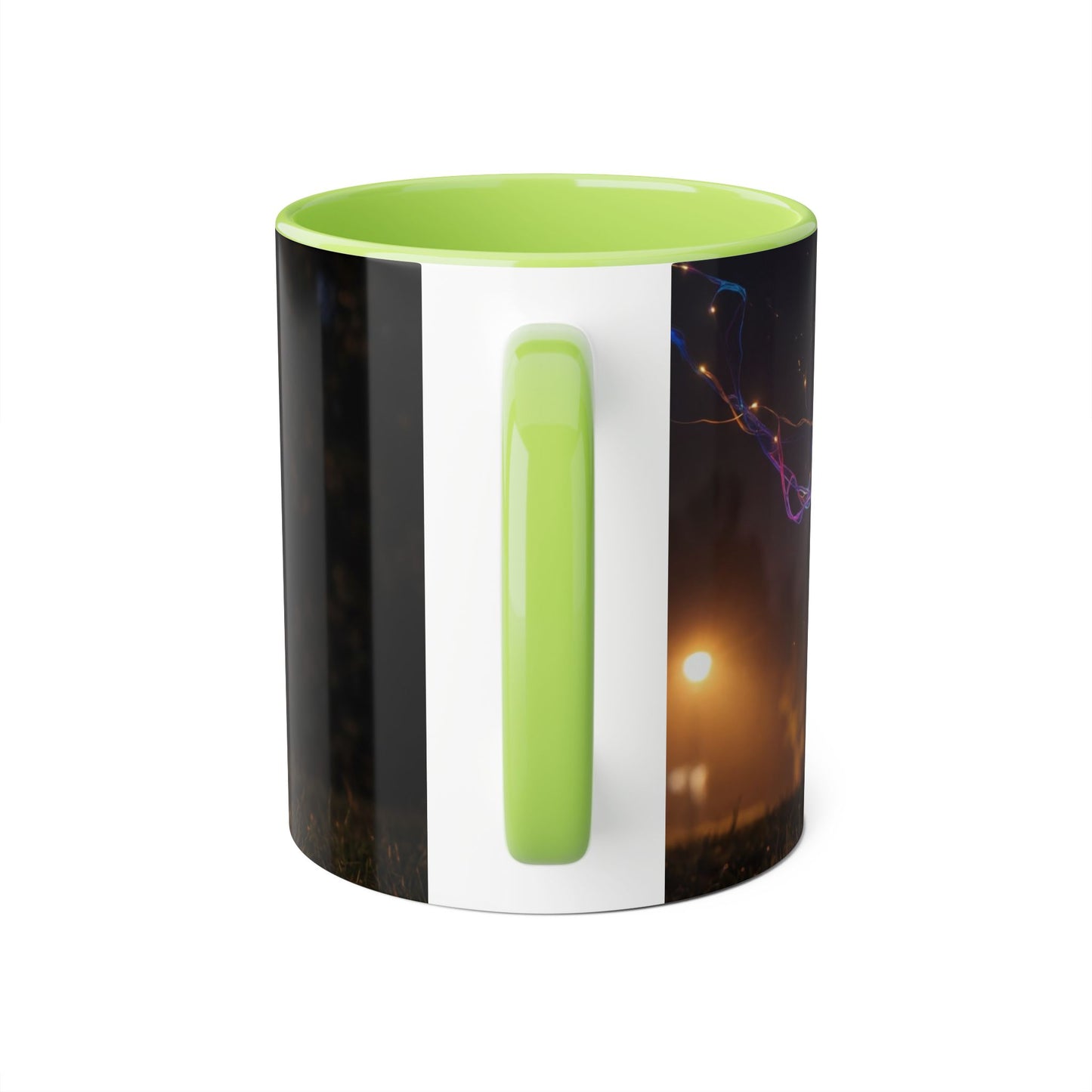 Prism Deer Accent Mugs, 11oz – Neon Spirit of the Night Meadow