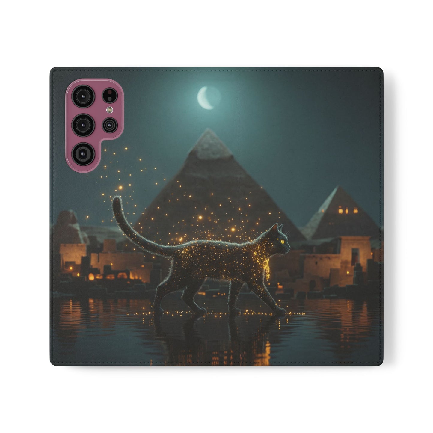 Celestial Vortex Flip Cases – Indigo Cloud Dreamscape