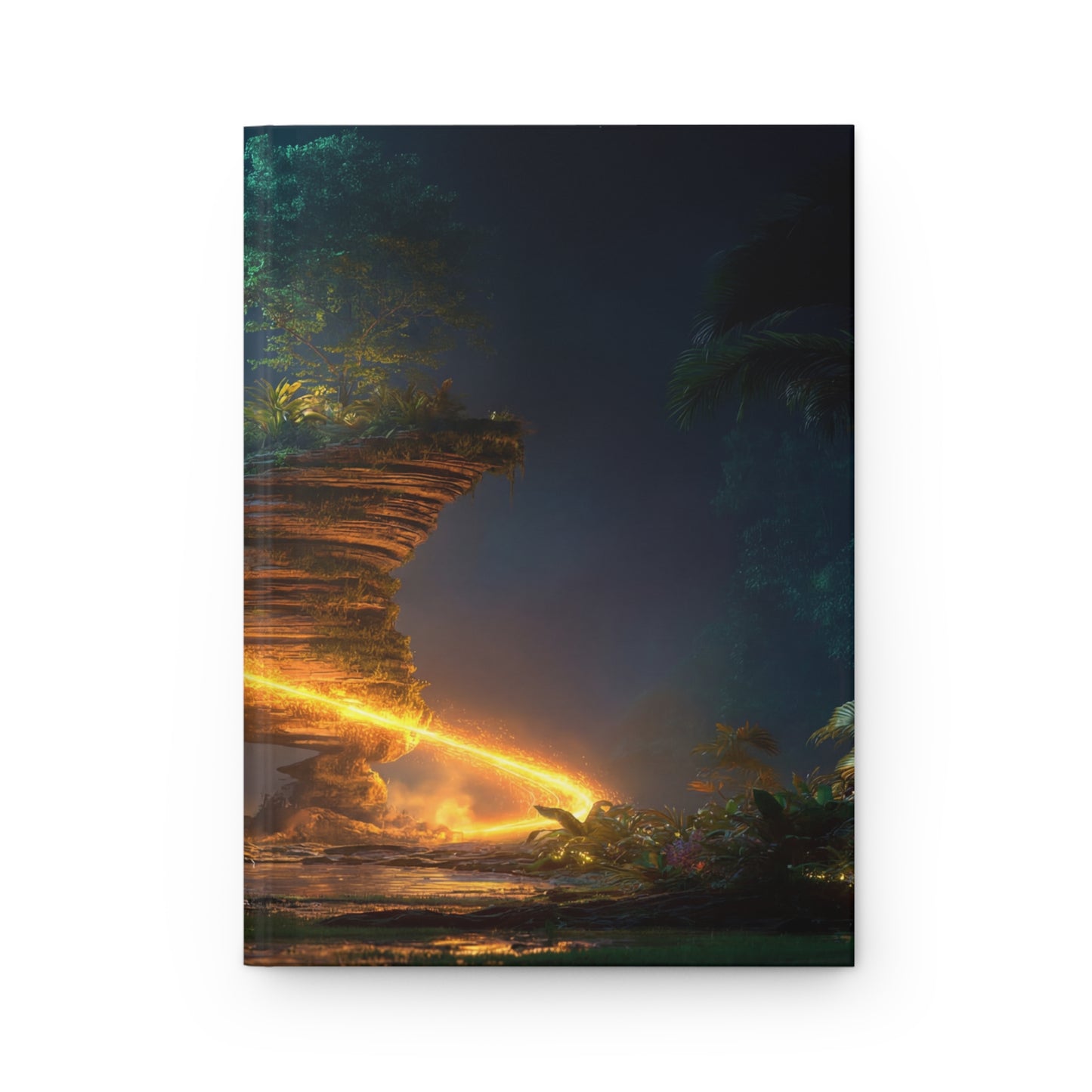 Floating Stone Tree Hardcover Journal Matte – Luminous Twilight Sanctuary