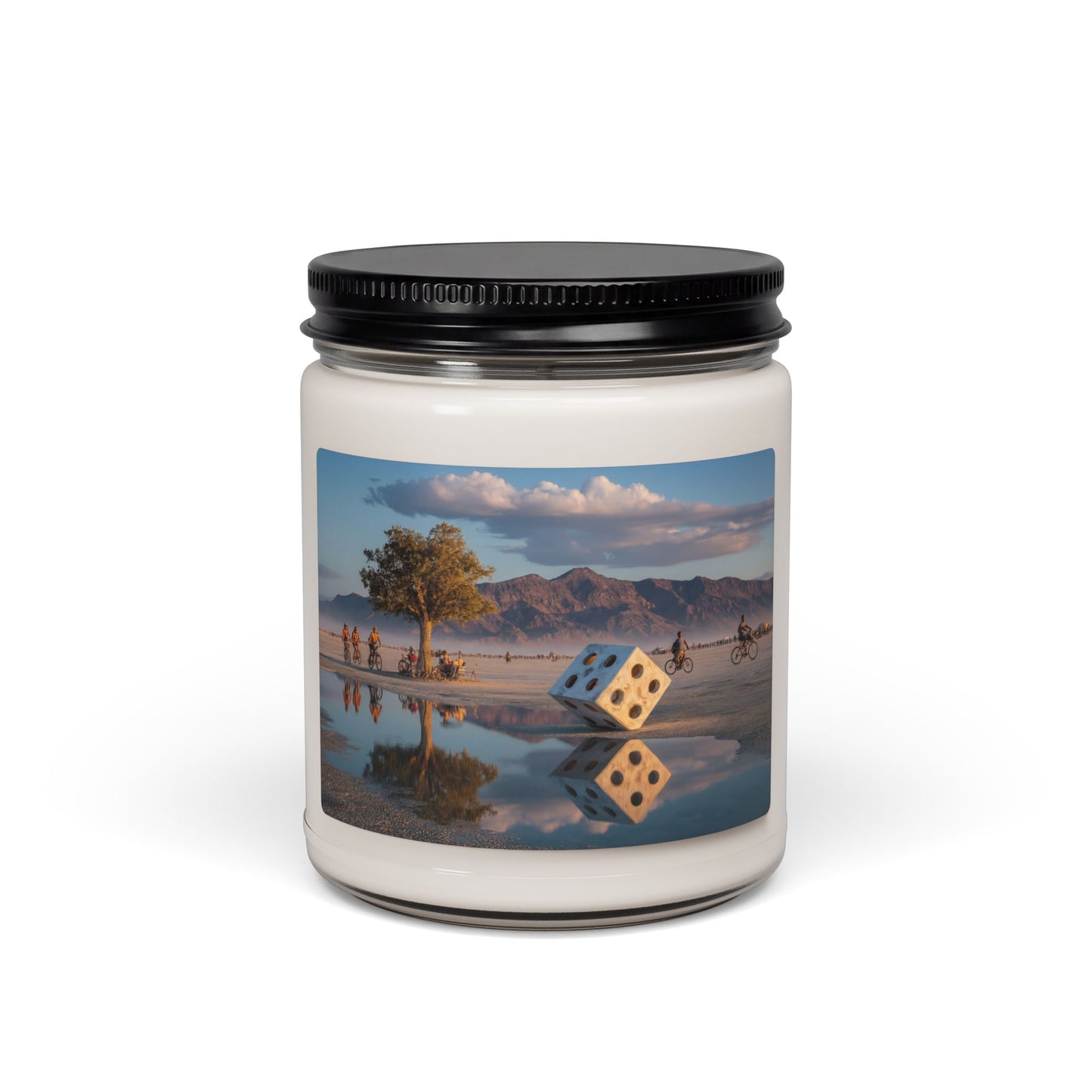 Giant Dice in Salt Flats Scented Soy Candle, 9oz – Sunset Gamble Mirage