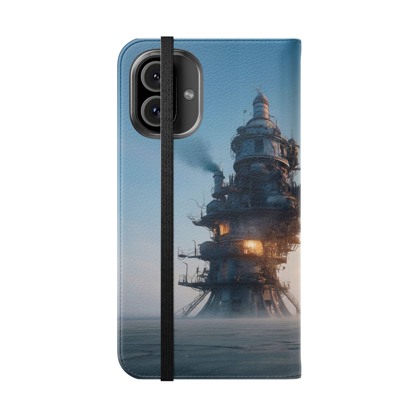 Steam-Stack Tower Flip Cases – Industrial Dawn Sentinel