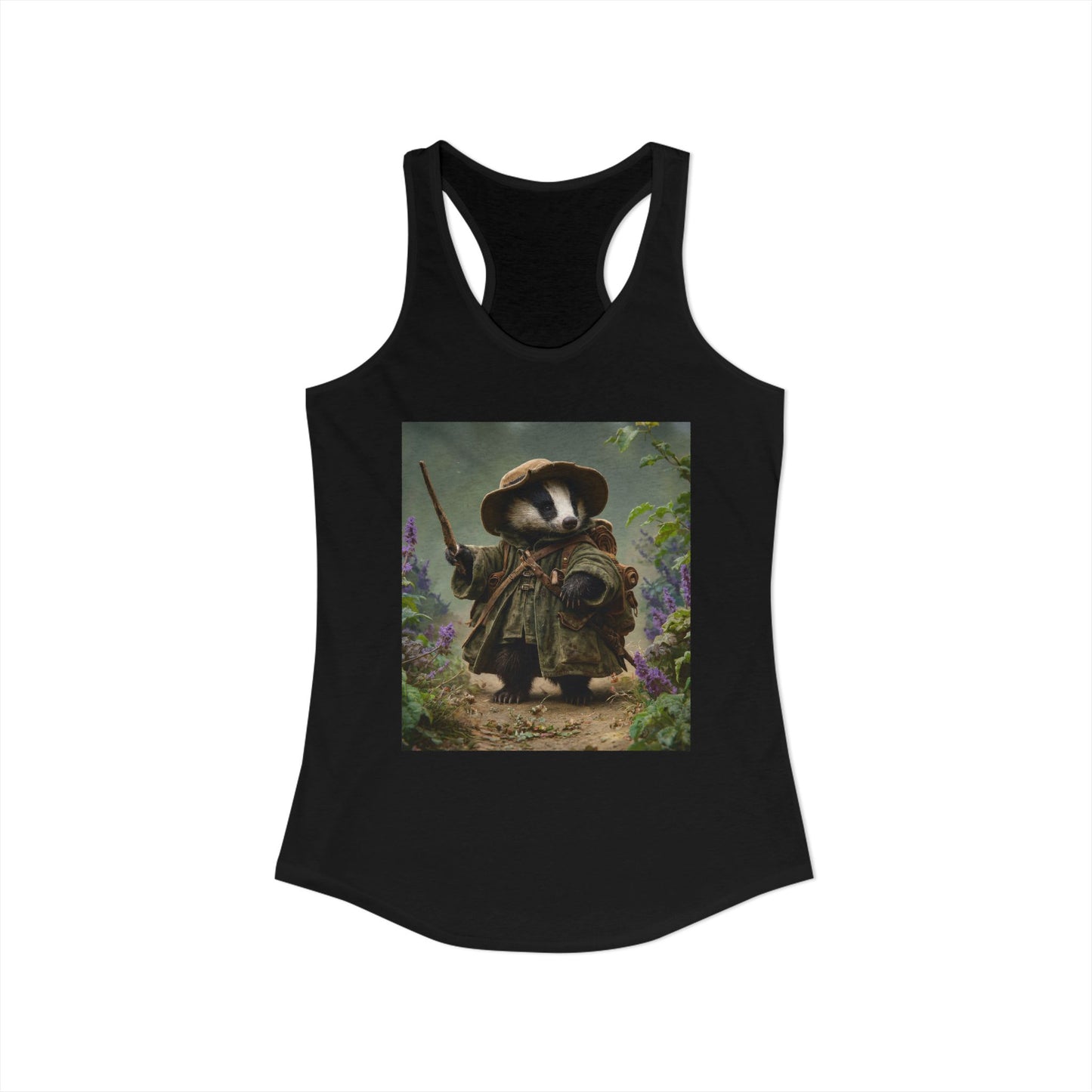 Brave Badger Scout Women's Ideal Racerback Tank – Mossy Path Guardian