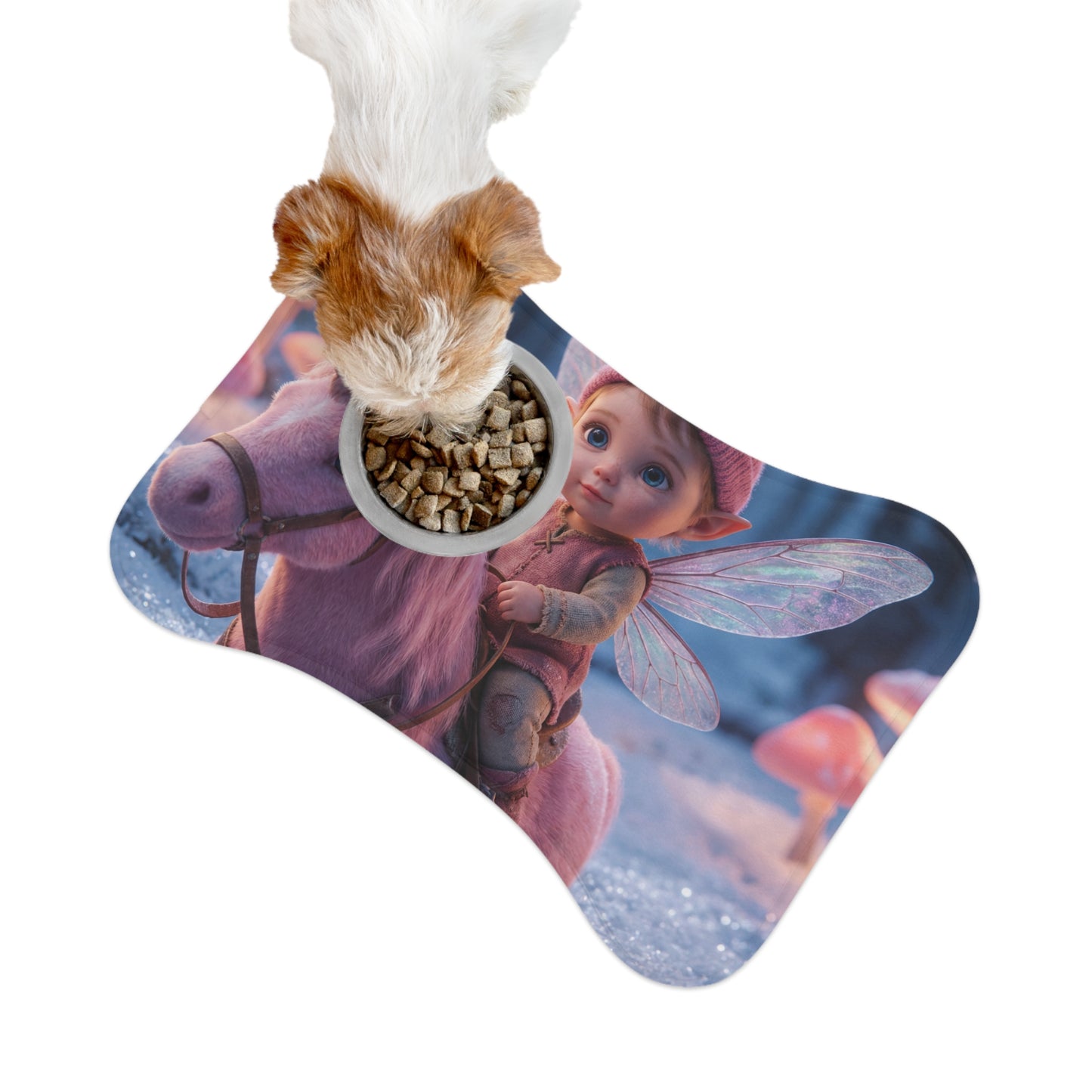 Pink Unicorn & Fairy Child Feeding Mats – Winter Woodland Companion Scene