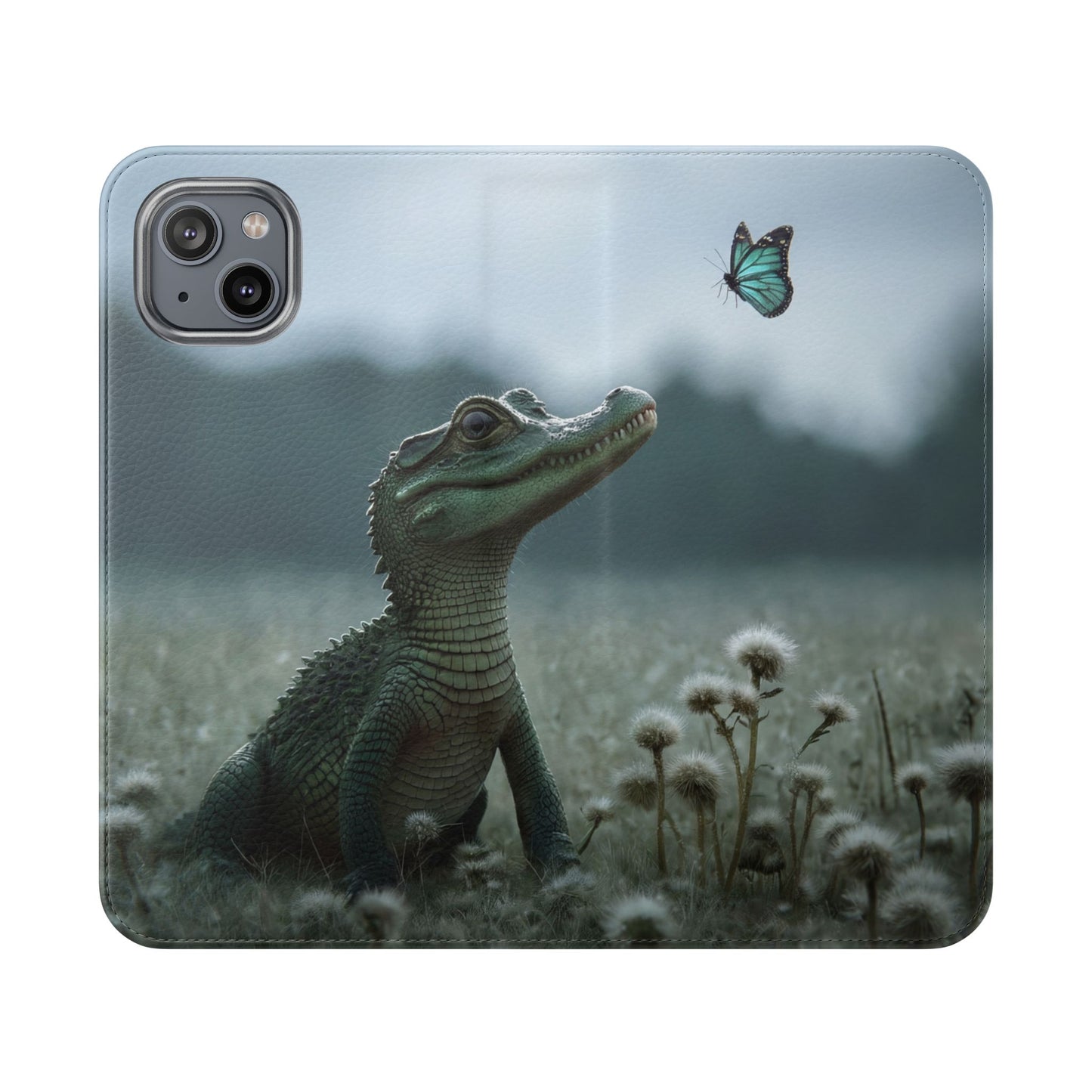 Gentle Croc & Butterfly Flip Cases – Tender Meadow Guardian Scene