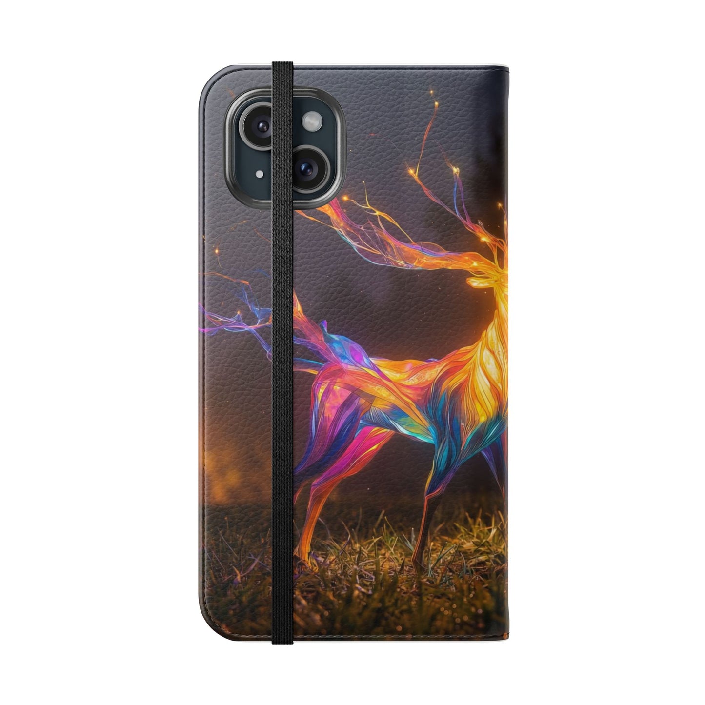 Ethereal Deer Flip Cases – Luminous Spirit Portrait