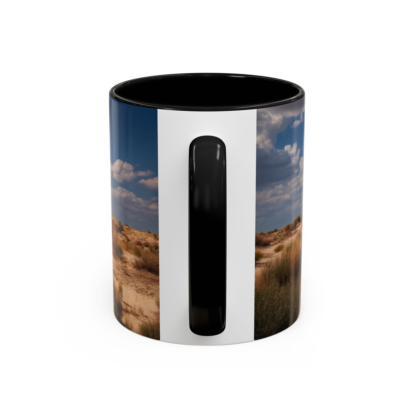 Desert Shipwreck Accent Coffee Mug (11, 15oz) – Golden Sandscape Voyage