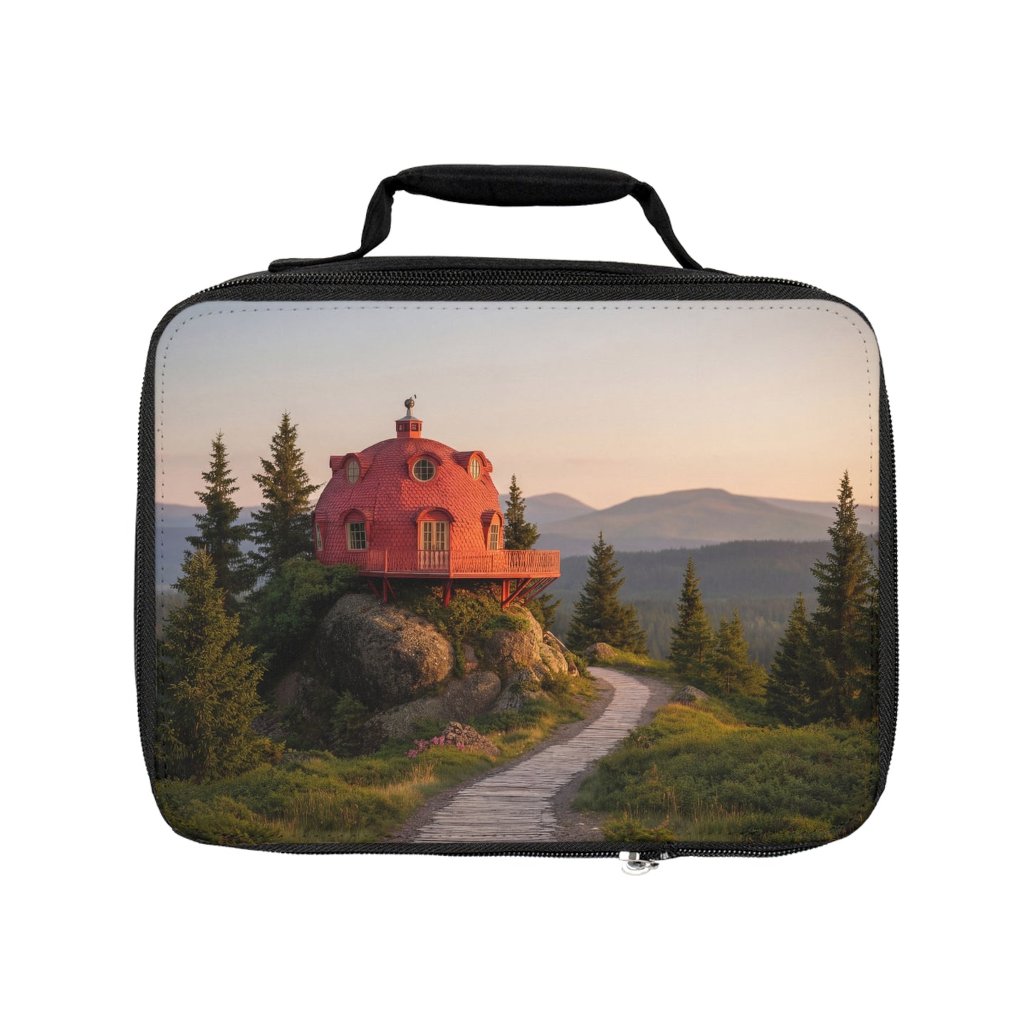 Red Dome House Lunch Bag – Sunset Peak Sanctuary