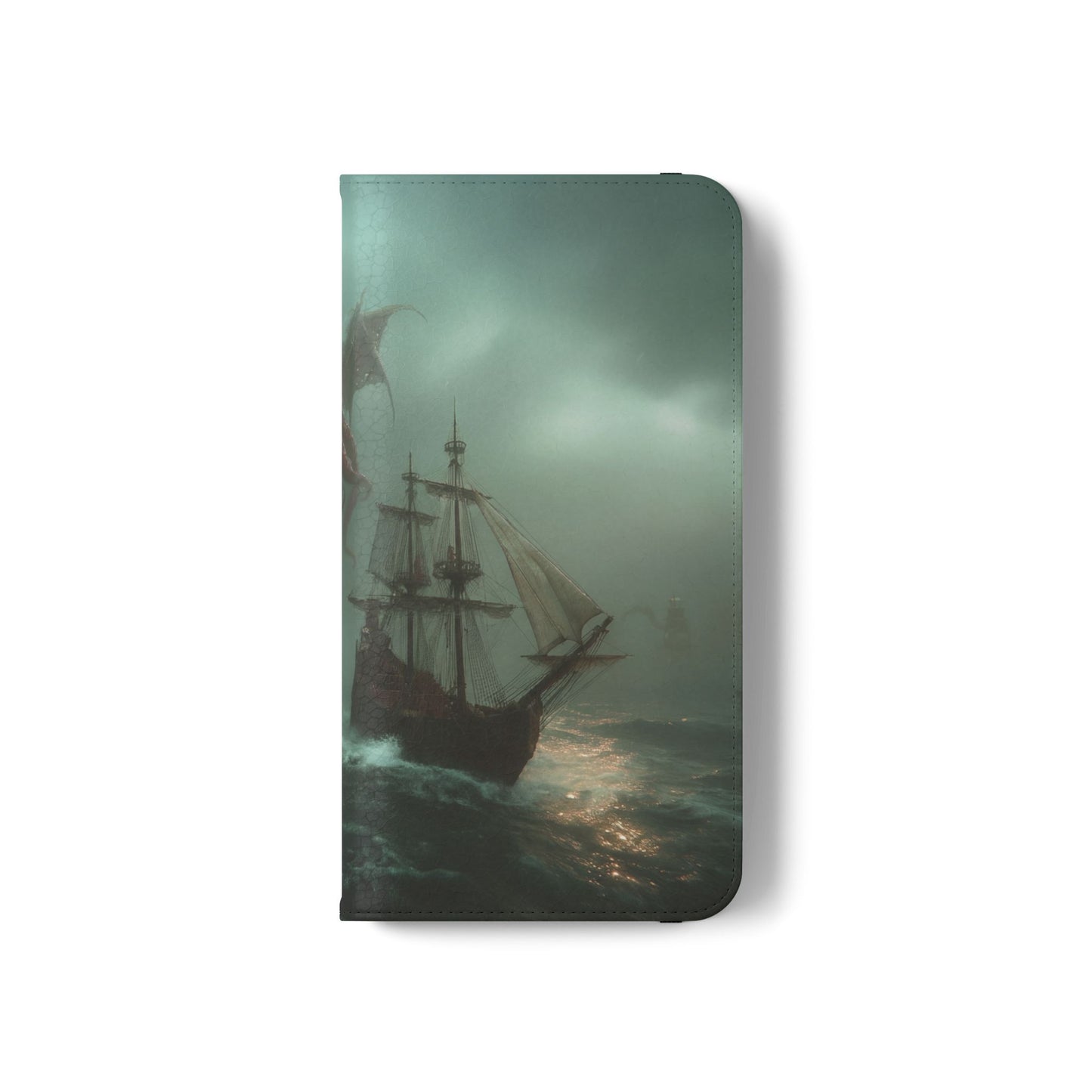 Leviathan Dragon Flip Cases – Crimson Sentinel at Sea