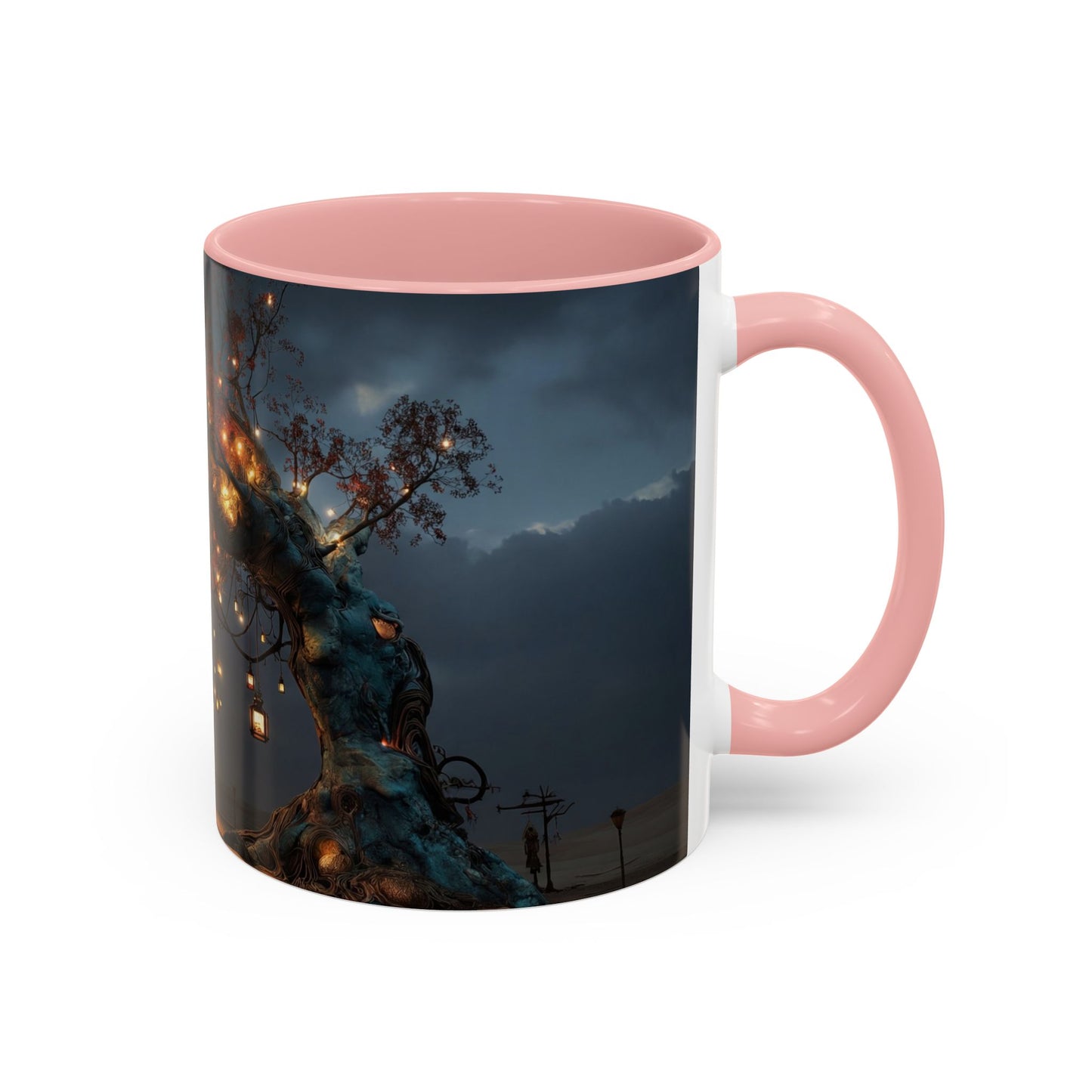 Lantern Tree Accent Coffee Mug (11, 15oz) – Amber Glowing Guardianship